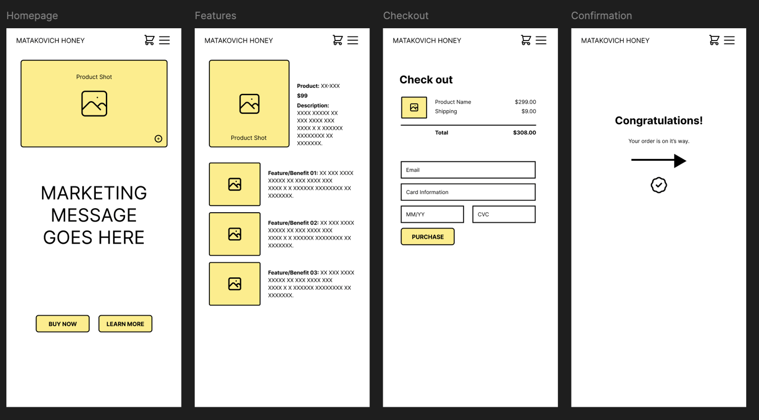 Matakovich Honey Wireframe - image 20 - student project