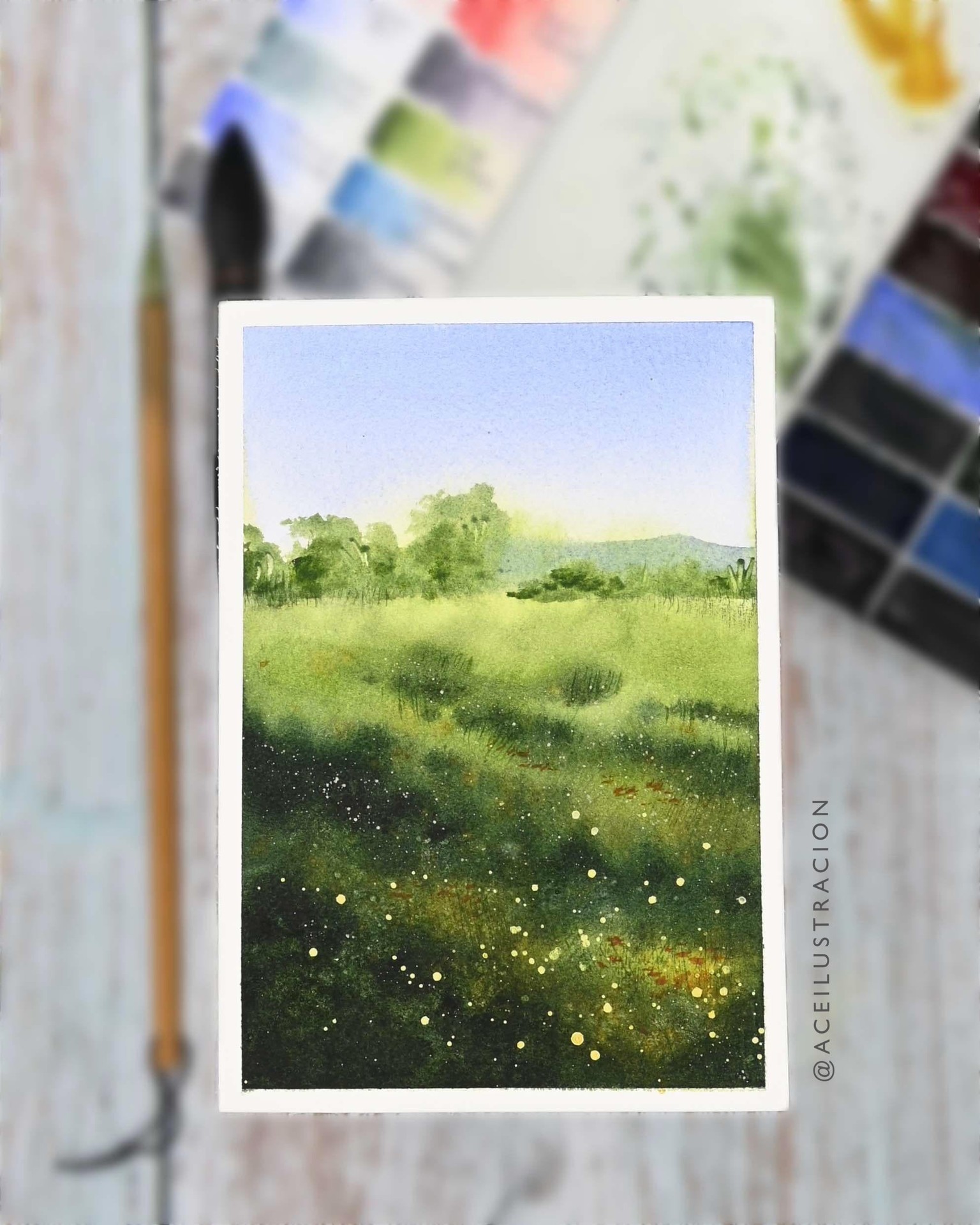 Spring Landscapes in Watercolor - image 7 - student project