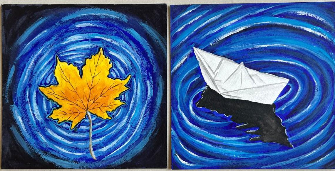 Water ripples magic in acrylics - image 1 - student project