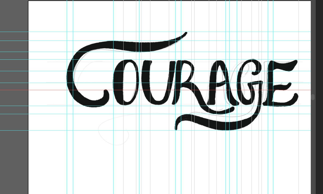 Hand Lettering - Courage - image 3 - student project