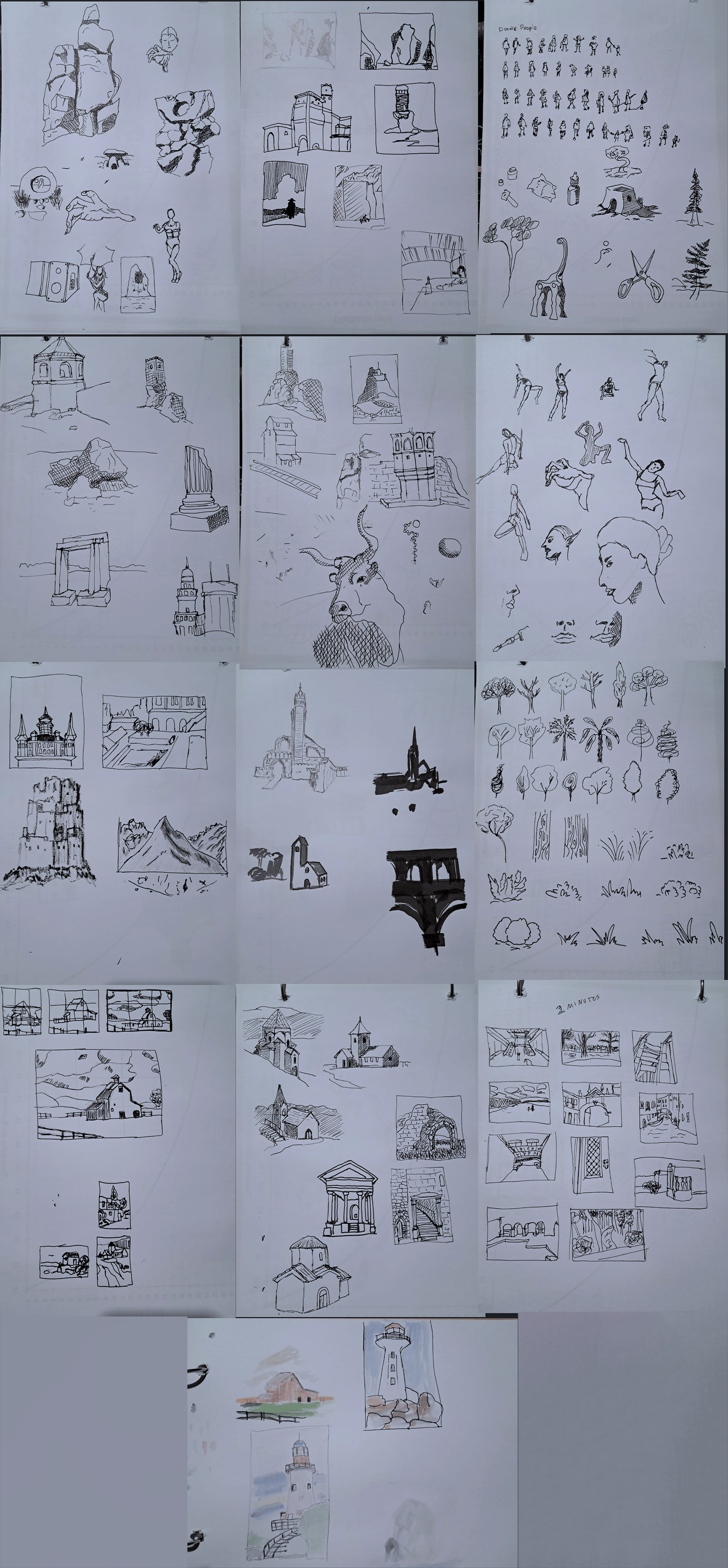 A small study with a thumbnail sketches - image 1 - student project