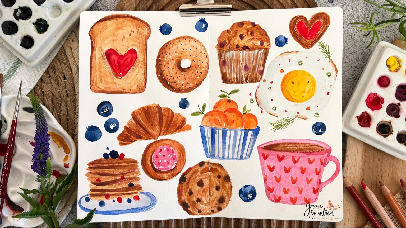 Watercolor Sketchbooking: Paint Loose & Lively Breakfast Favorites - image 1 - student project