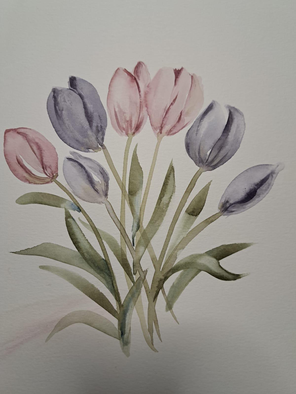 Practicando texturas en tulipanes - image 1 - student project