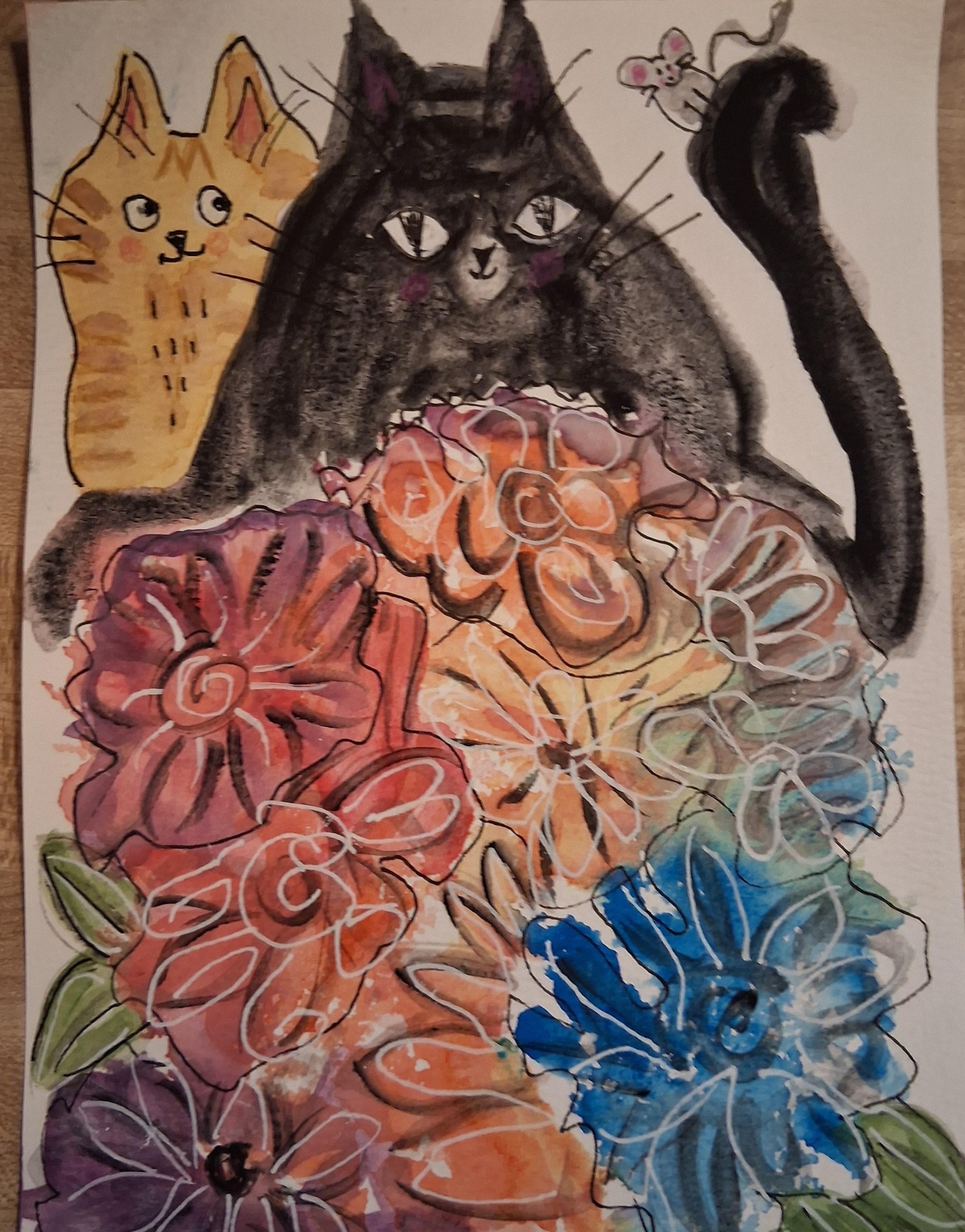 Flowers and cats - image 3 - student project
