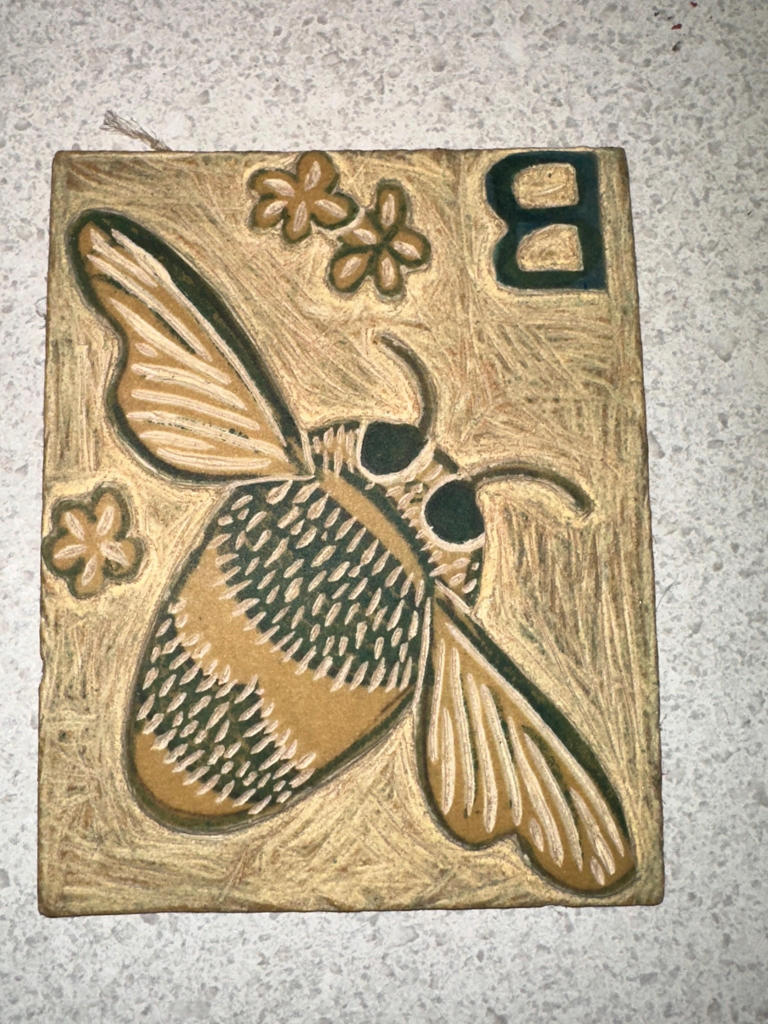 Bumblebee Bookplate with Letter B - image 2 - student project