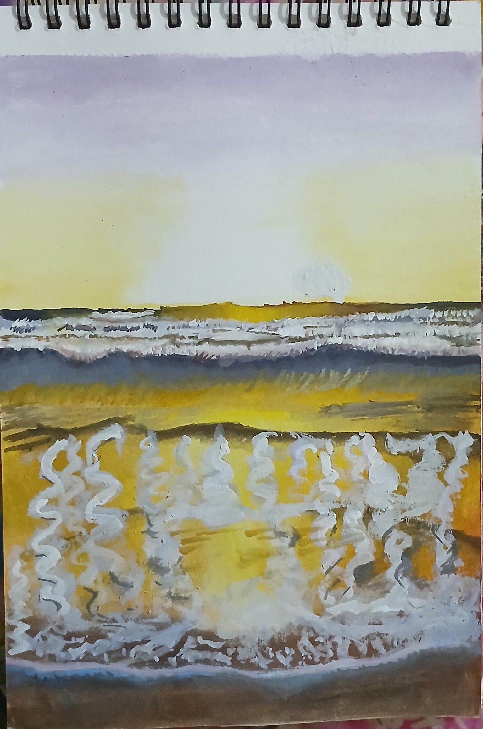 Gouache seascape - image 1 - student project
