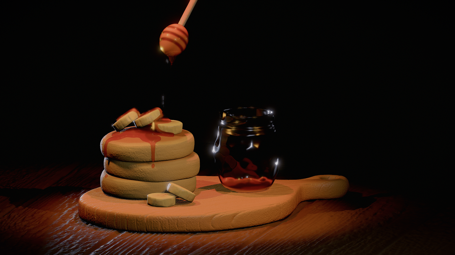 Nomad sculpt Honey Pancake modeling - image 1 - student project