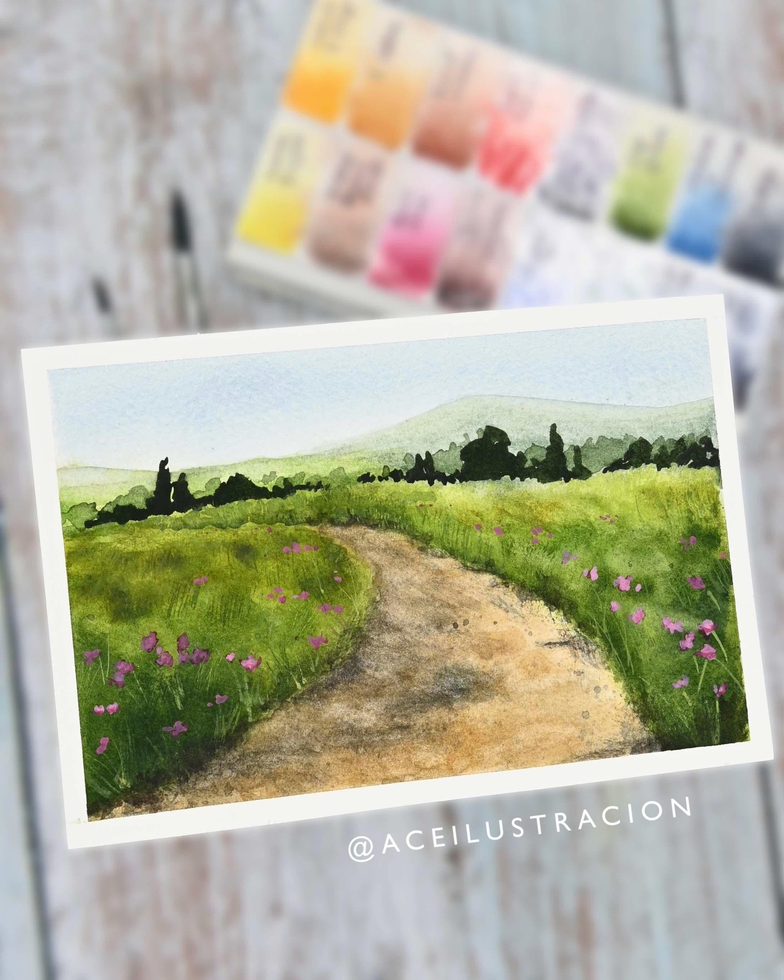 Spring Landscapes in Watercolor - image 1 - student project