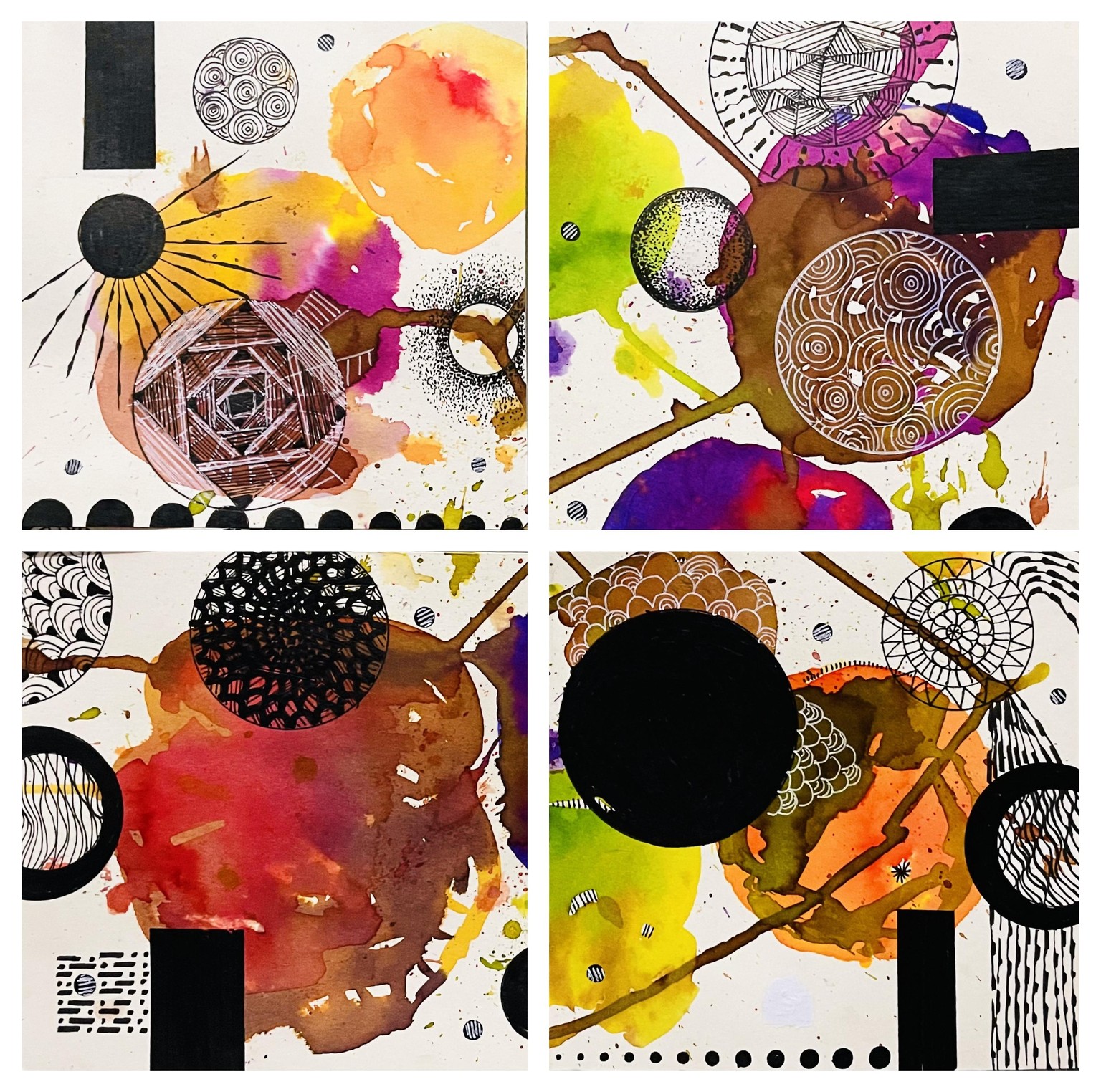 Abstract Watercolor Escape - Part 4: Bold Colors and Relaxing Patterns - image 2 - student project