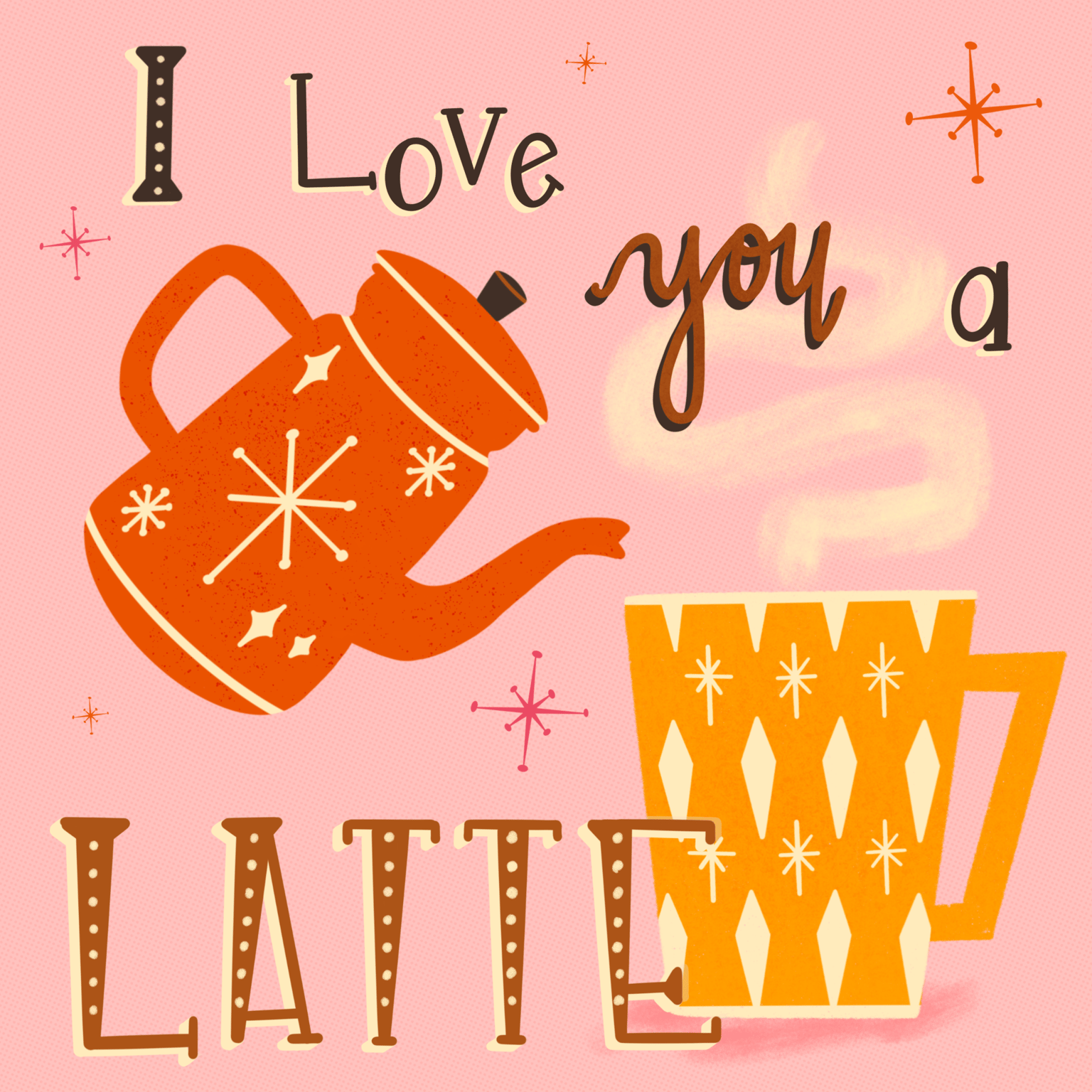 Retro lettering cards - image 2 - student project