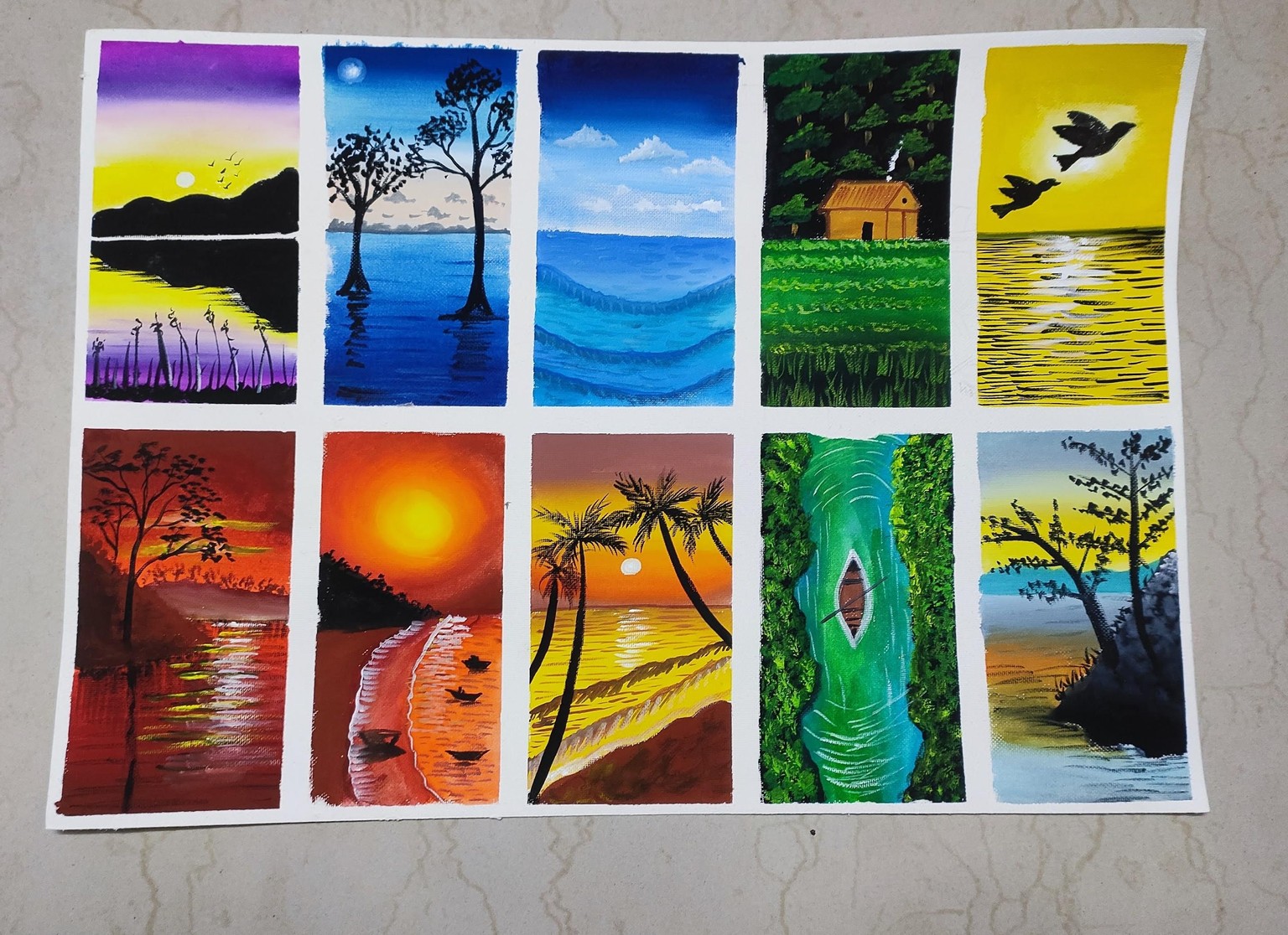 7 Colors Of Nature With Gouache : VIBGYOR - image 1 - student project