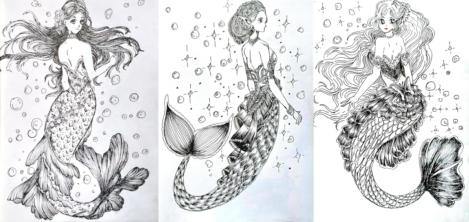 Mermaid ink art - image 3 - student project