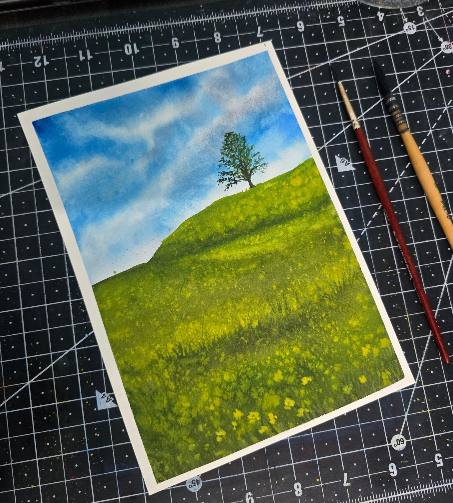 Spring watercolor Landscapes - image 2 - student project