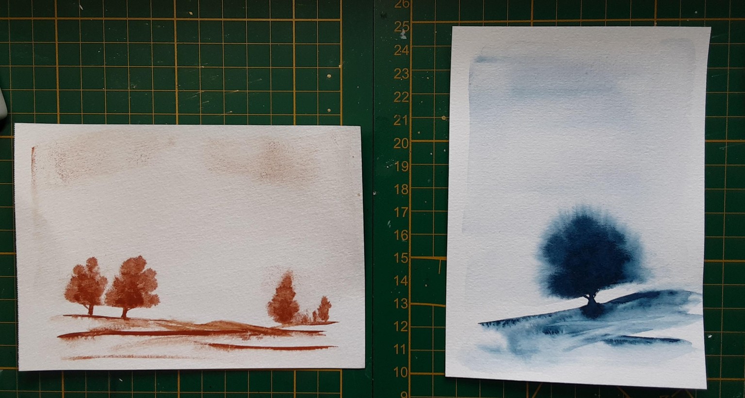 Minimalist watercolour landscapes - image 5 - student project