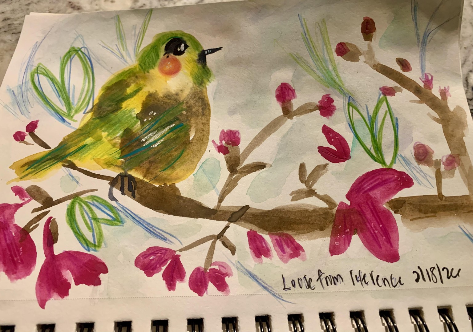 Watercolor doodles and loose painting practice - image 2 - student project