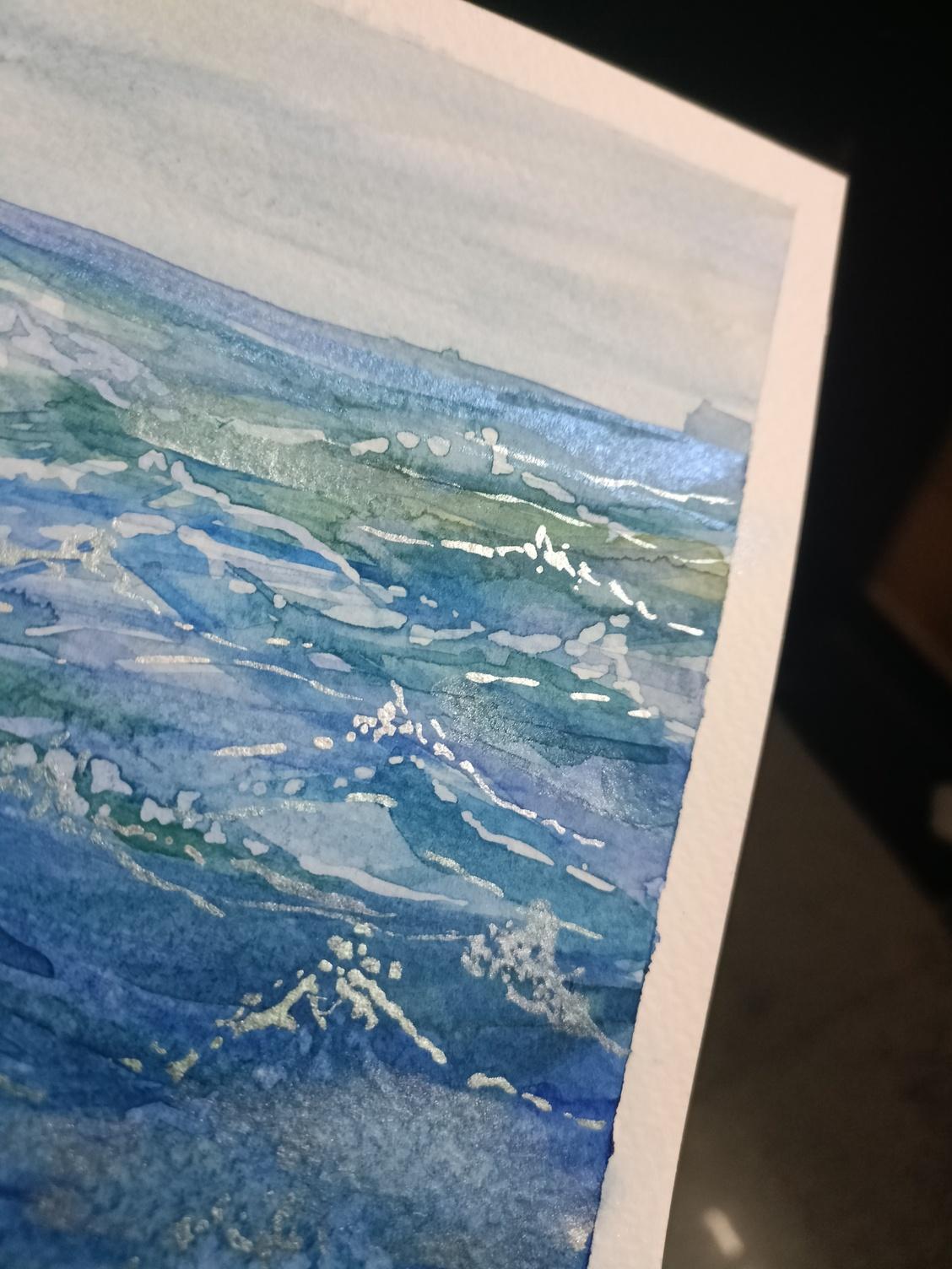 Sparkling Seawater (Seascape) in Watercolour - image 3 - student project