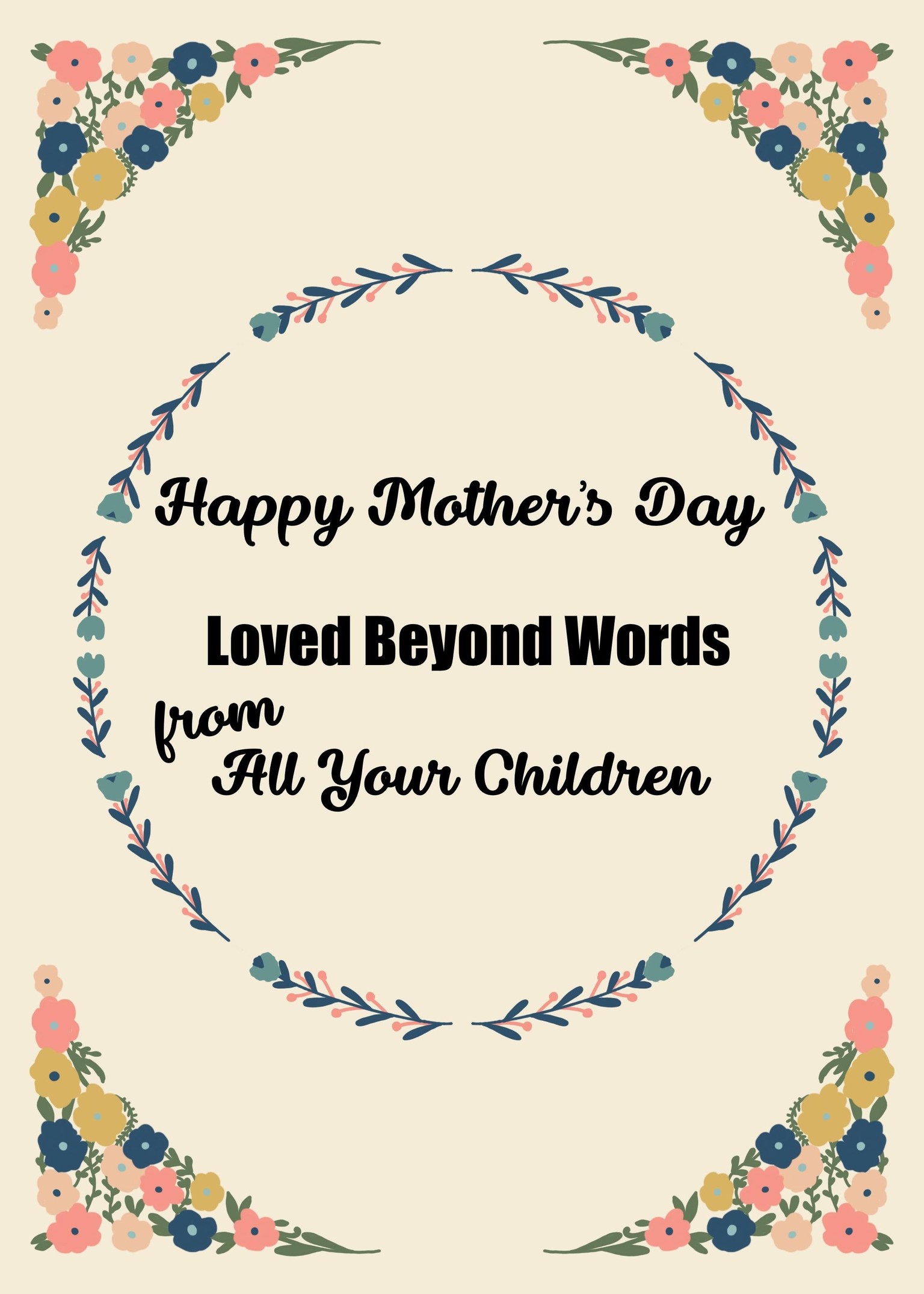 Mother’ day card - image 1 - student project