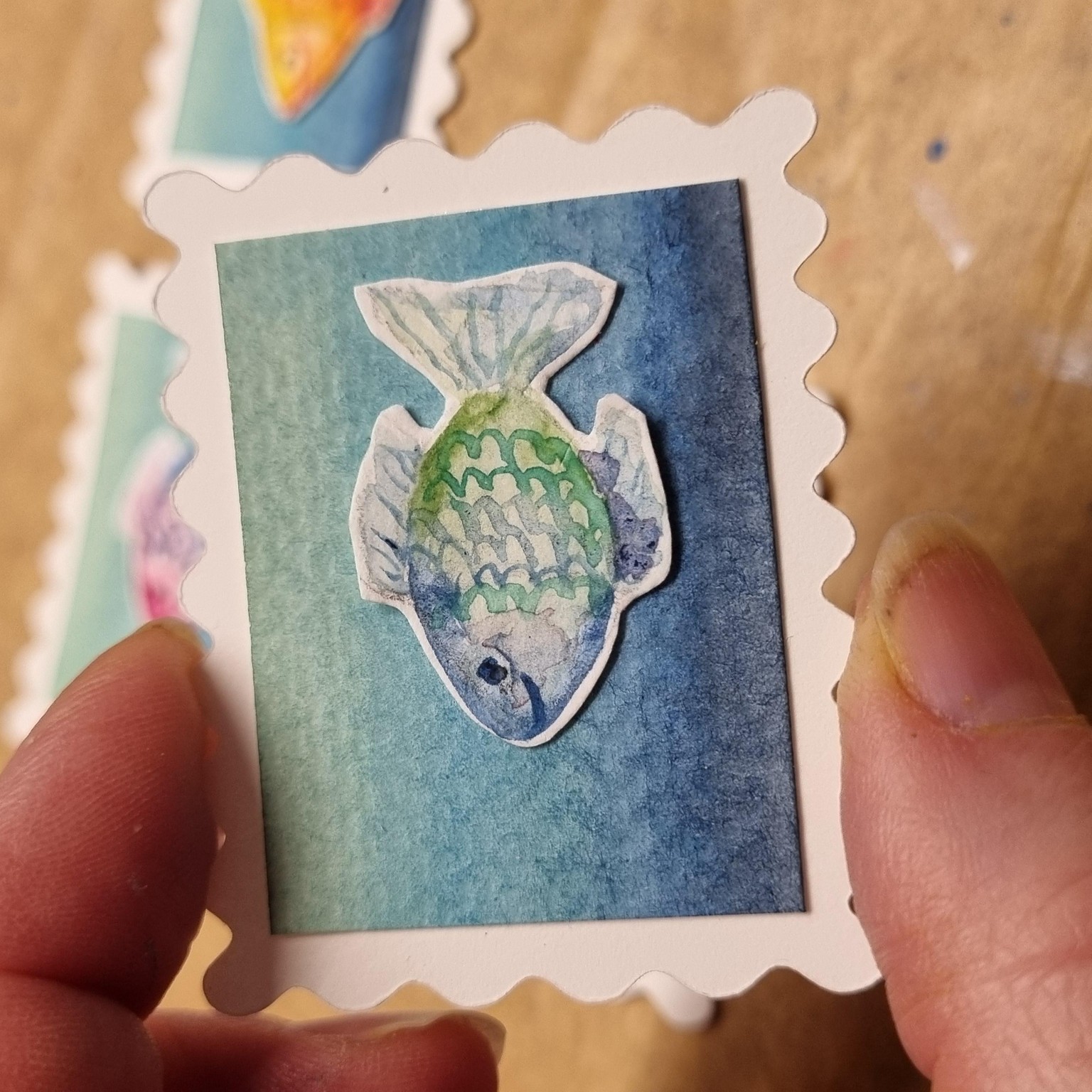 Mini Fishes for Art-Stamp-Swapping - image 3 - student project