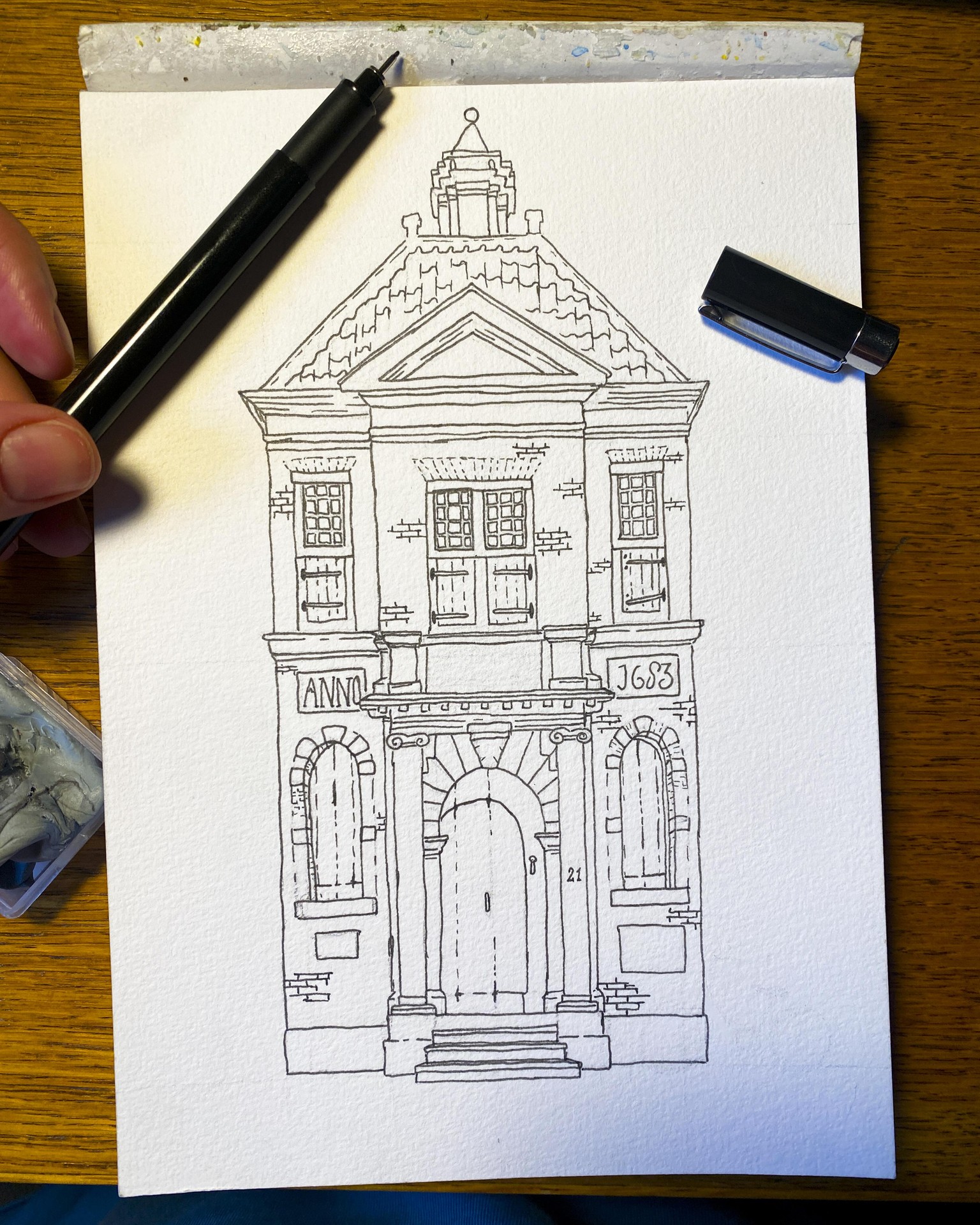 Urban Sketching: Jan Pesijnshof - image 3 - student project