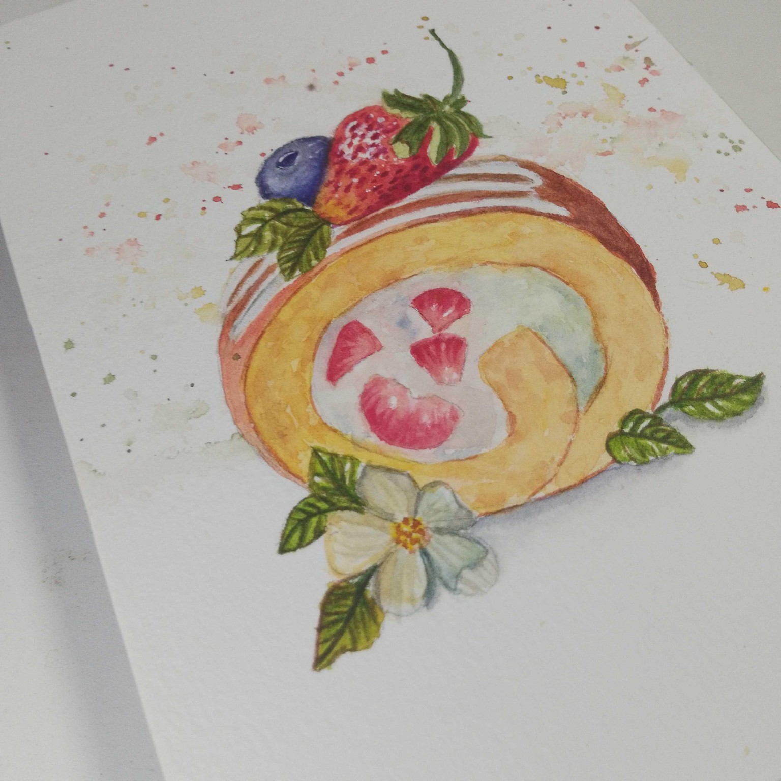 Strawberry Swiss roll - image 1 - student project