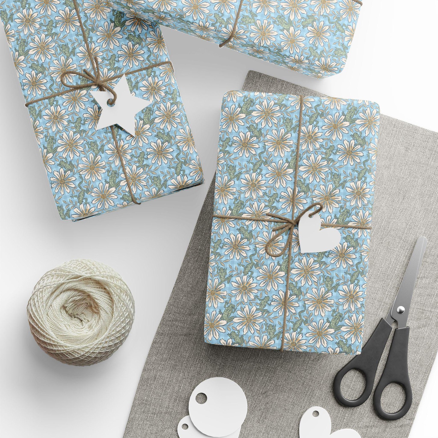 Frog and Daisy Wrapping Paper! - image 1 - student project