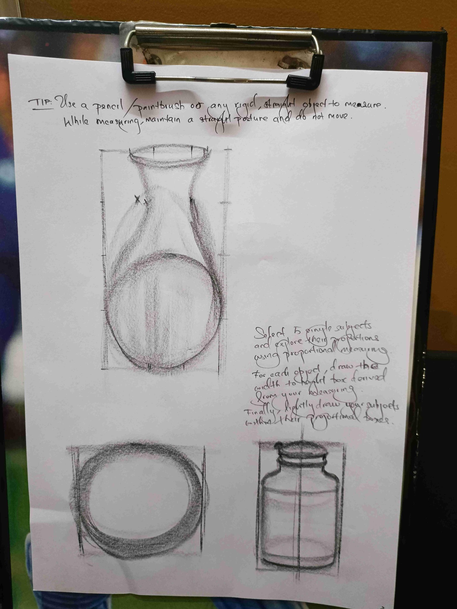 Measuring & Proportion Project - My Drawings From The Class - image 3 - student project