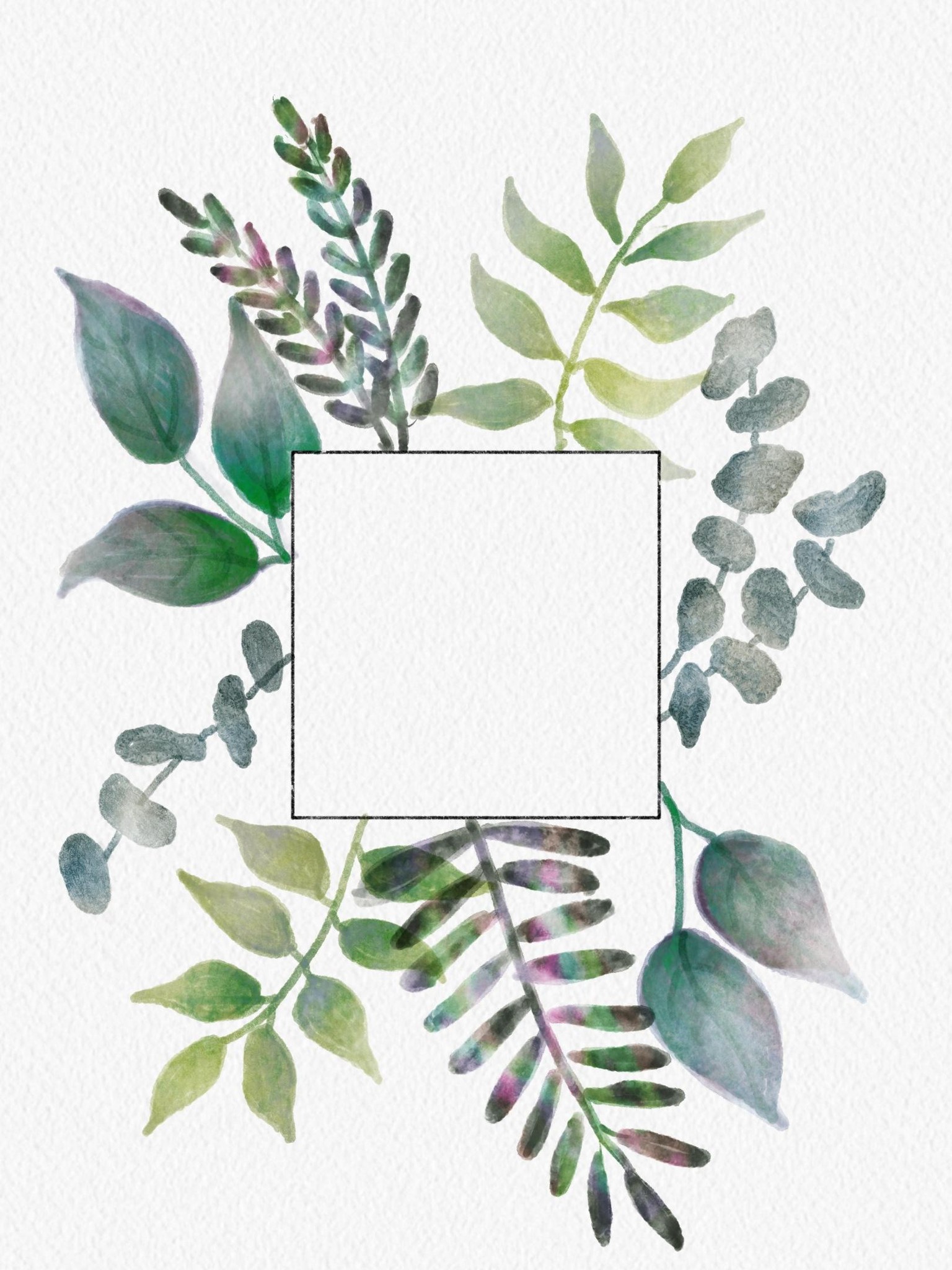 Watercolor Leaves - image 1 - student project