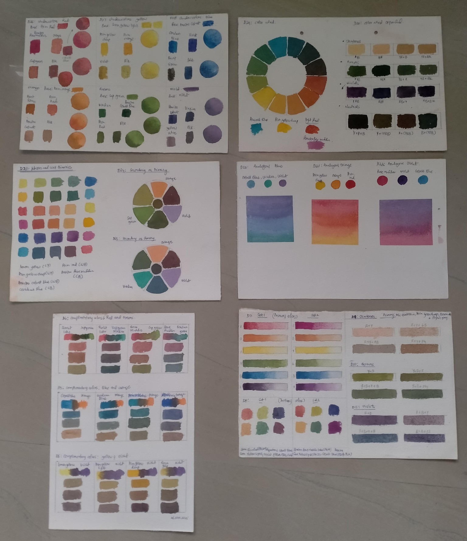 30 day watercolor mixing - image 1 - student project