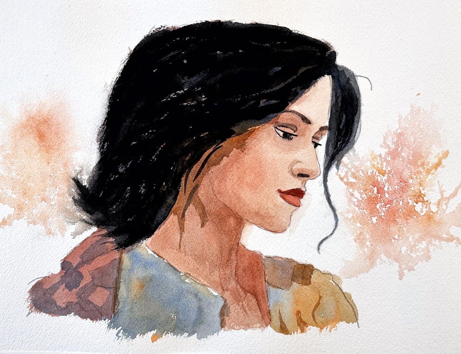 Expressive Watercolor Portrait - image 1 - student project