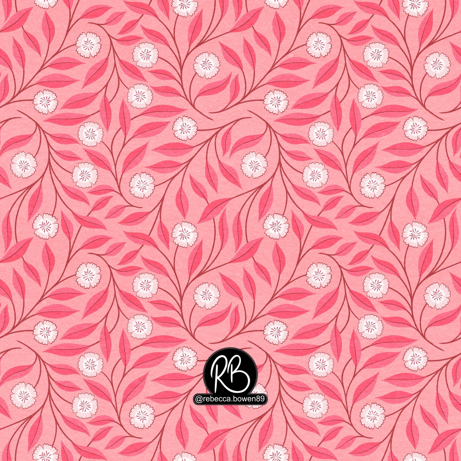 Trailing Floral Pattern - Using a circle shape - image 1 - student project