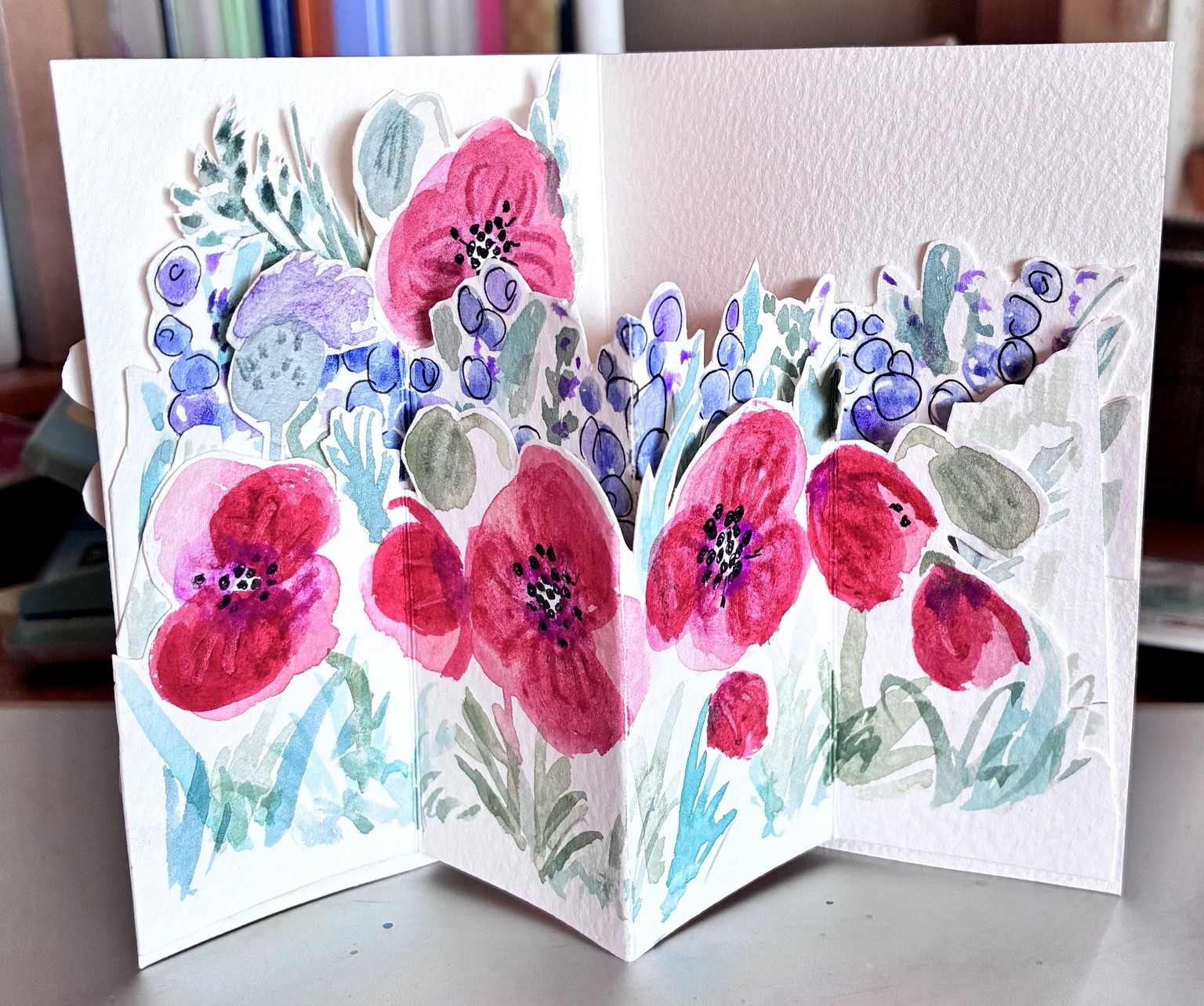 Wildflower pop-up cards - image 2 - student project