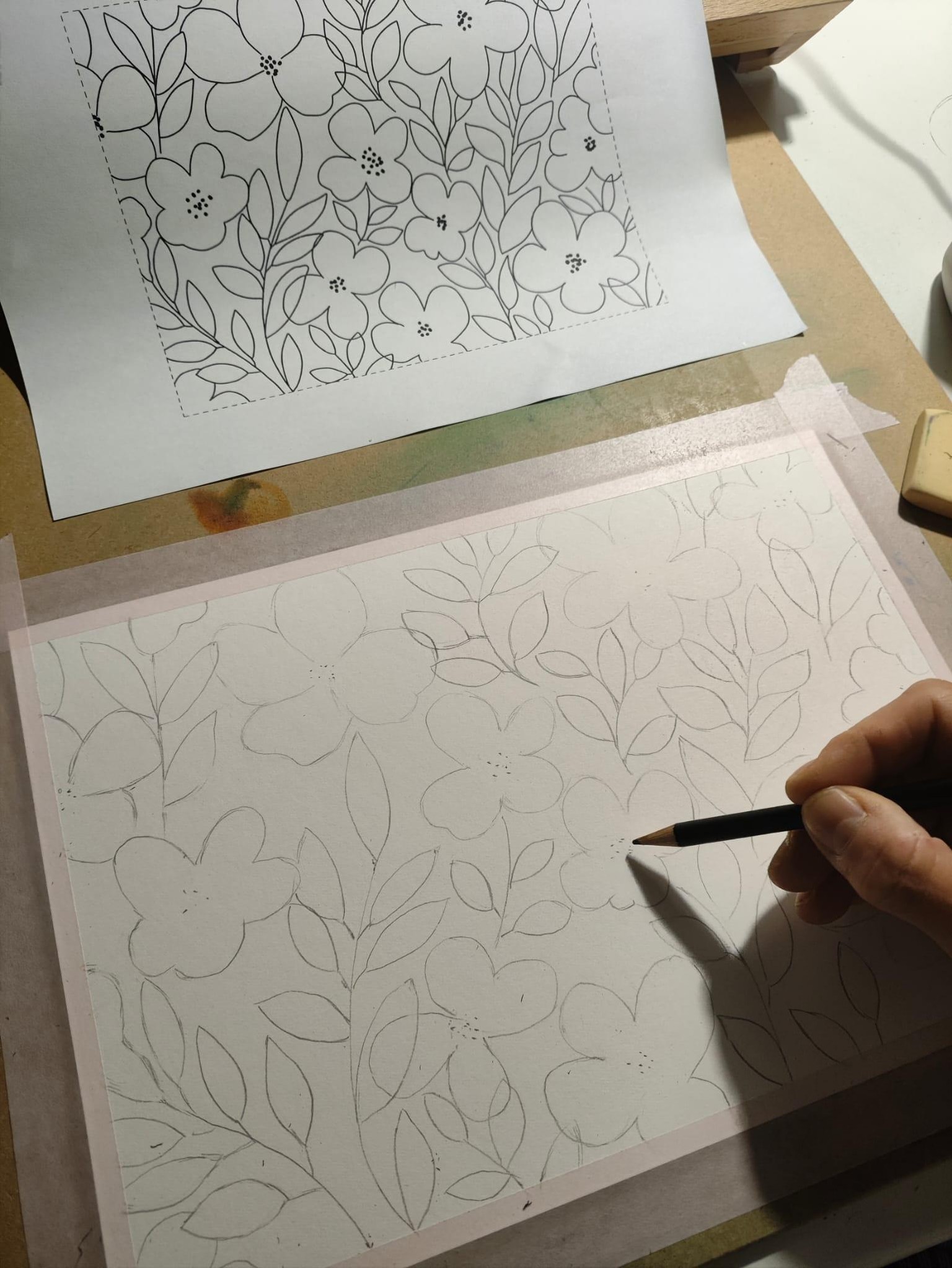 Watercolor Floral Pattern - image 5 - student project