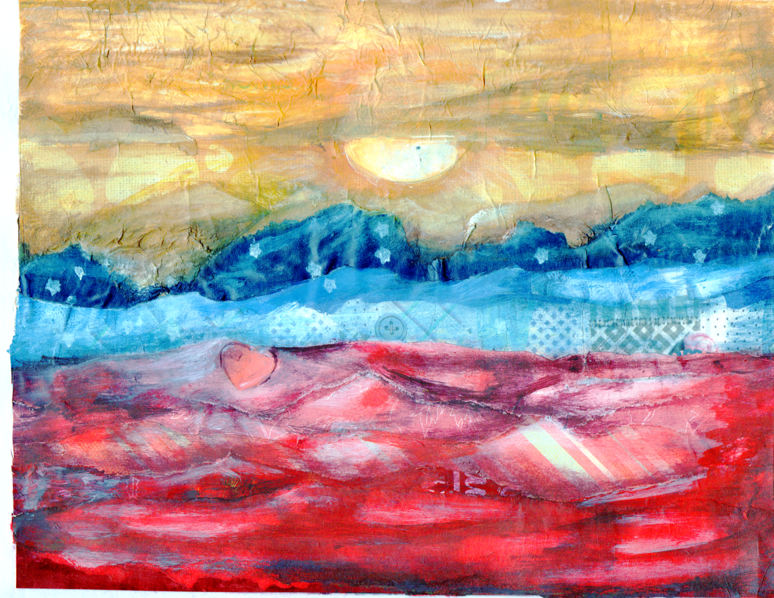 Layered Venezuela Mixed Media Collage - image 1 - student project