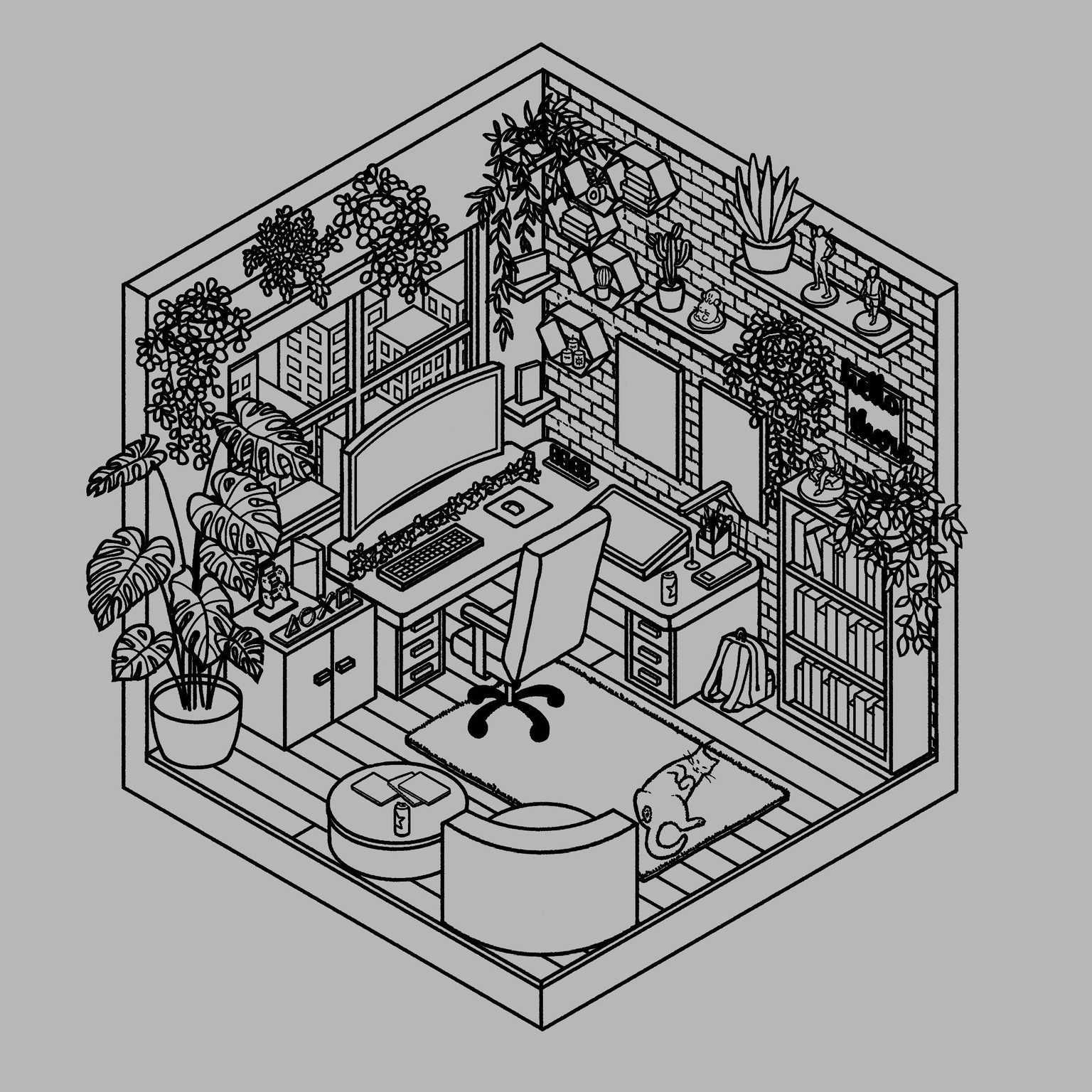 Nightshift - Isometric Room Design - image 2 - student project