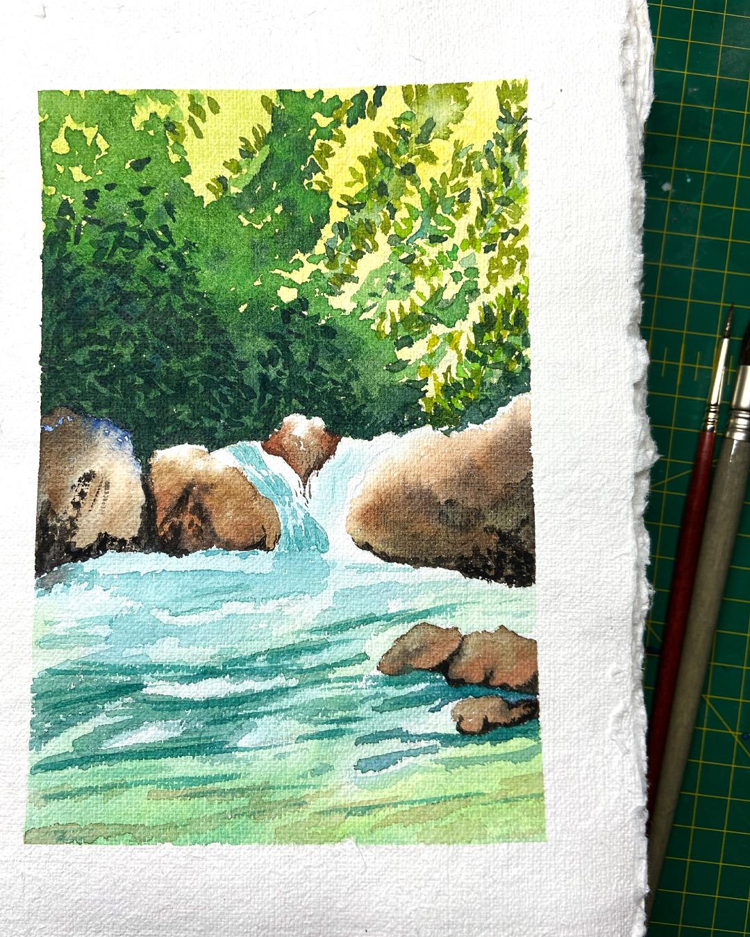 Forest waterfall - image 2 - student project