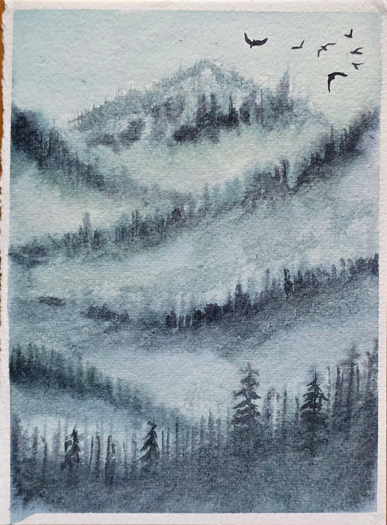 20days of Watercolours mountains - image 8 - student project