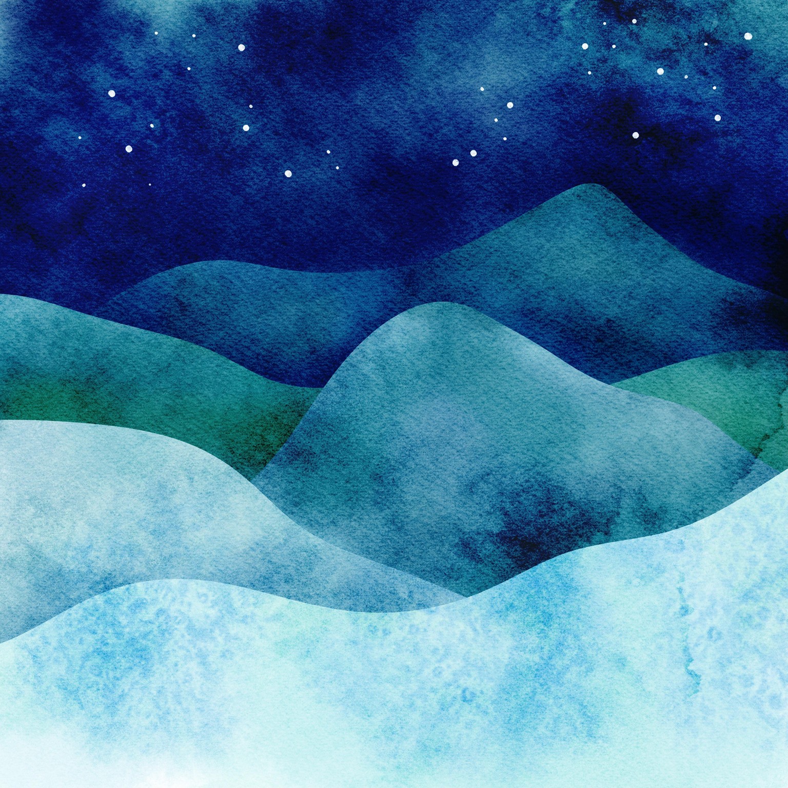 Negative watercolor paintings - image 1 - student project