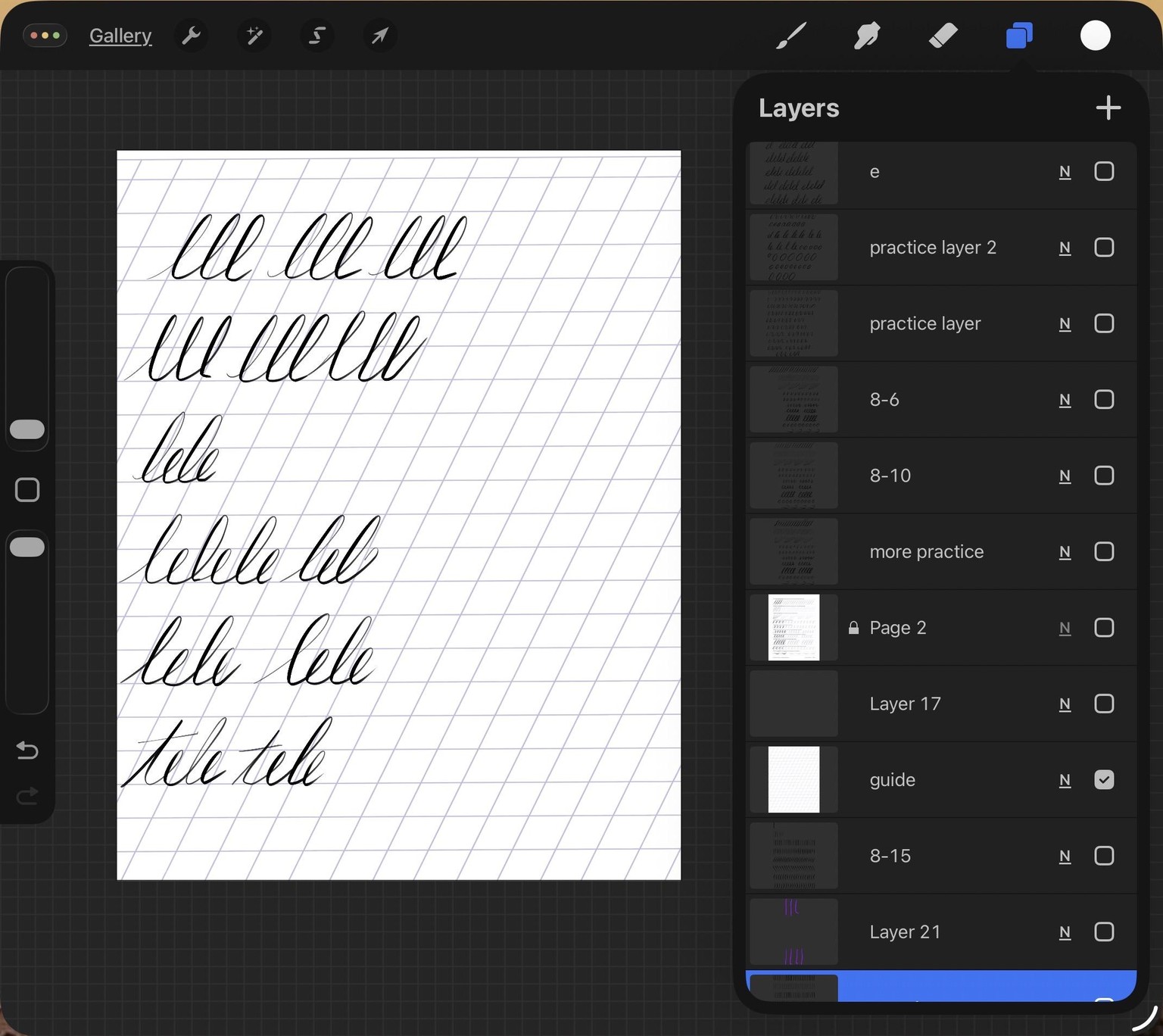 brush Lettering in Procreate - image 4 - student project