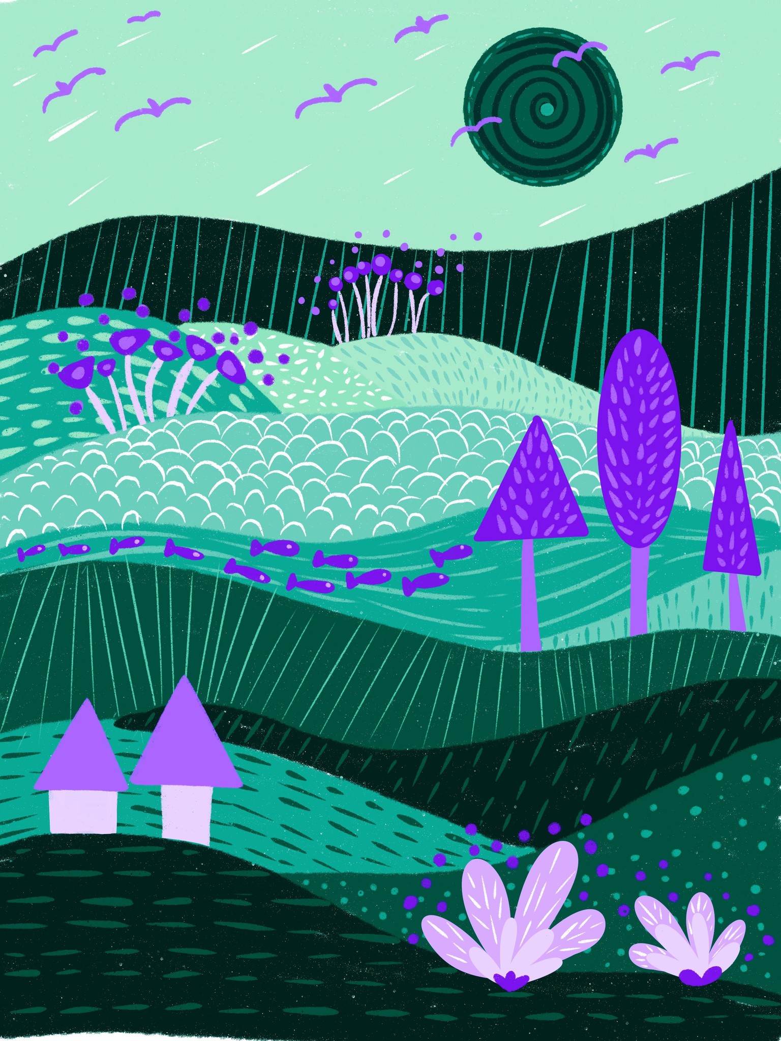 My patterned Landscape - image 2 - student project