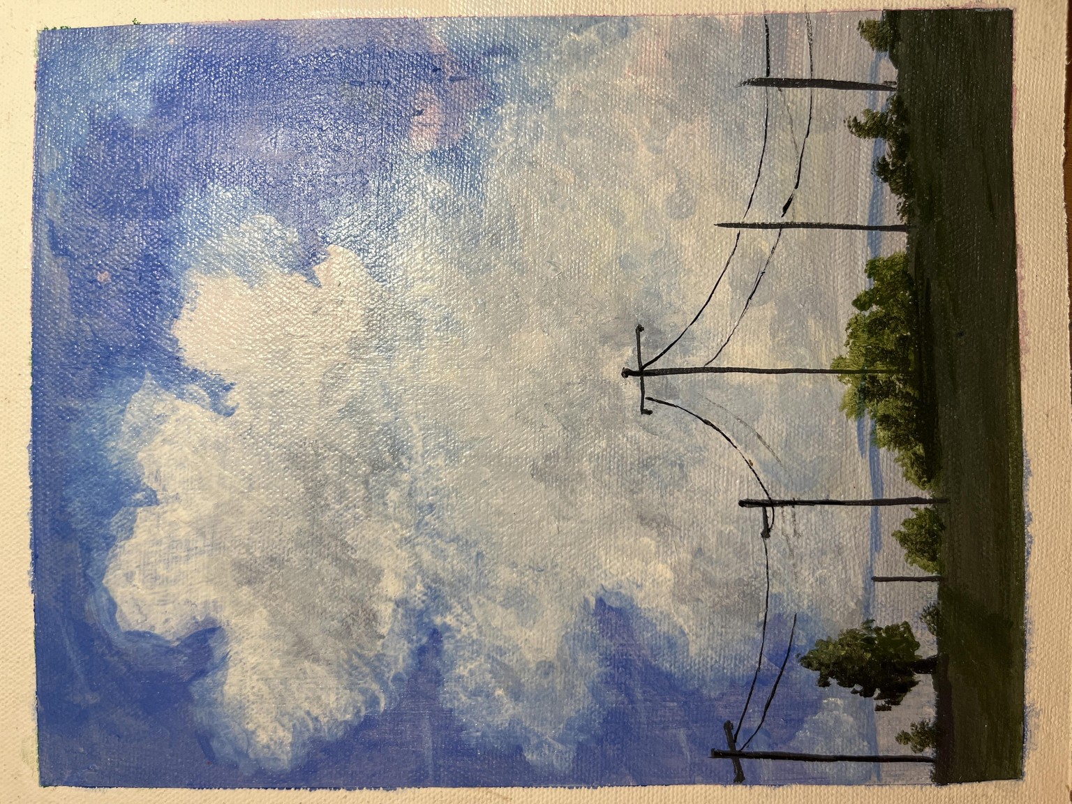 Clouds in acrylic - image 1 - student project