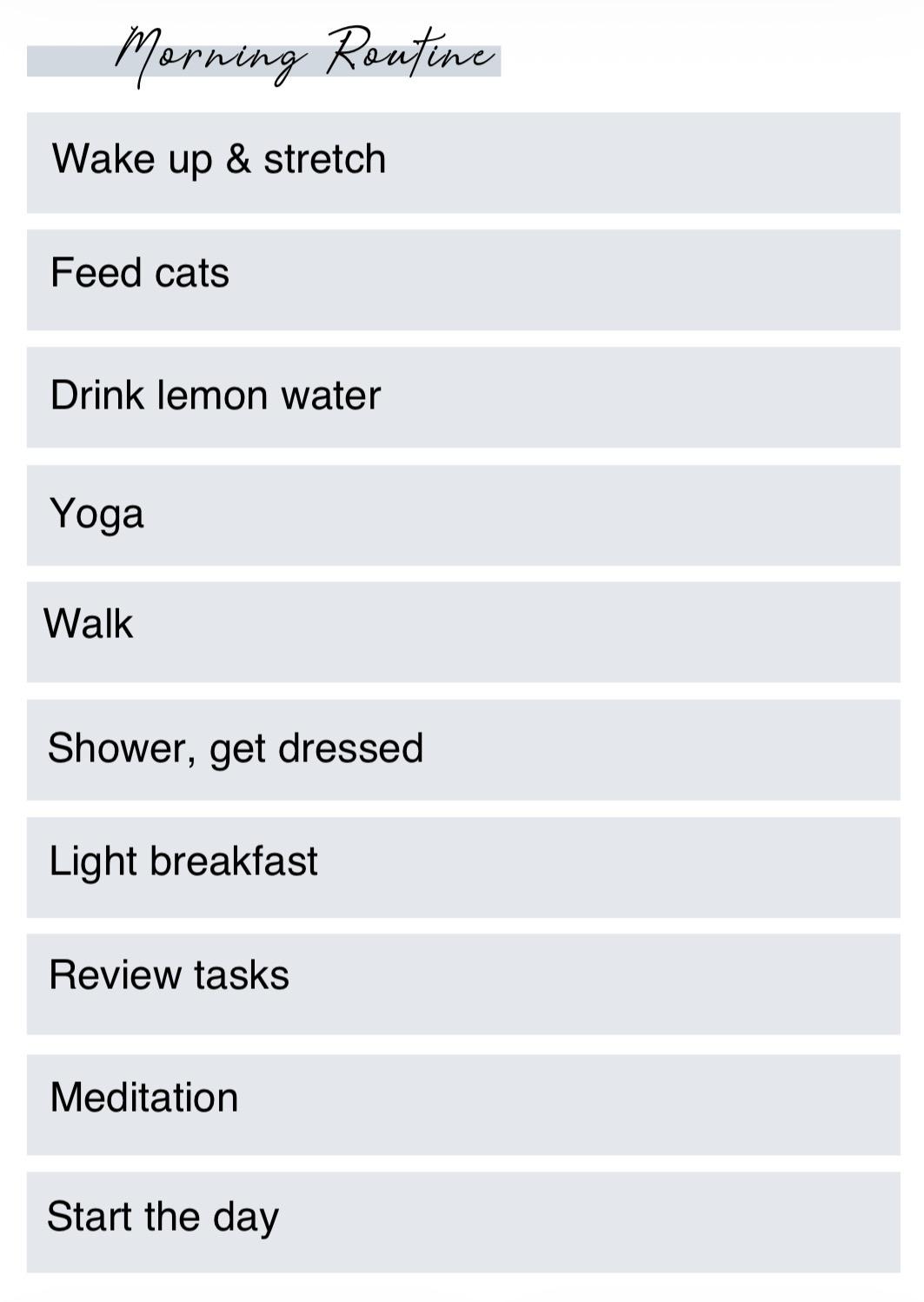 Morning Routine - image 1 - student project