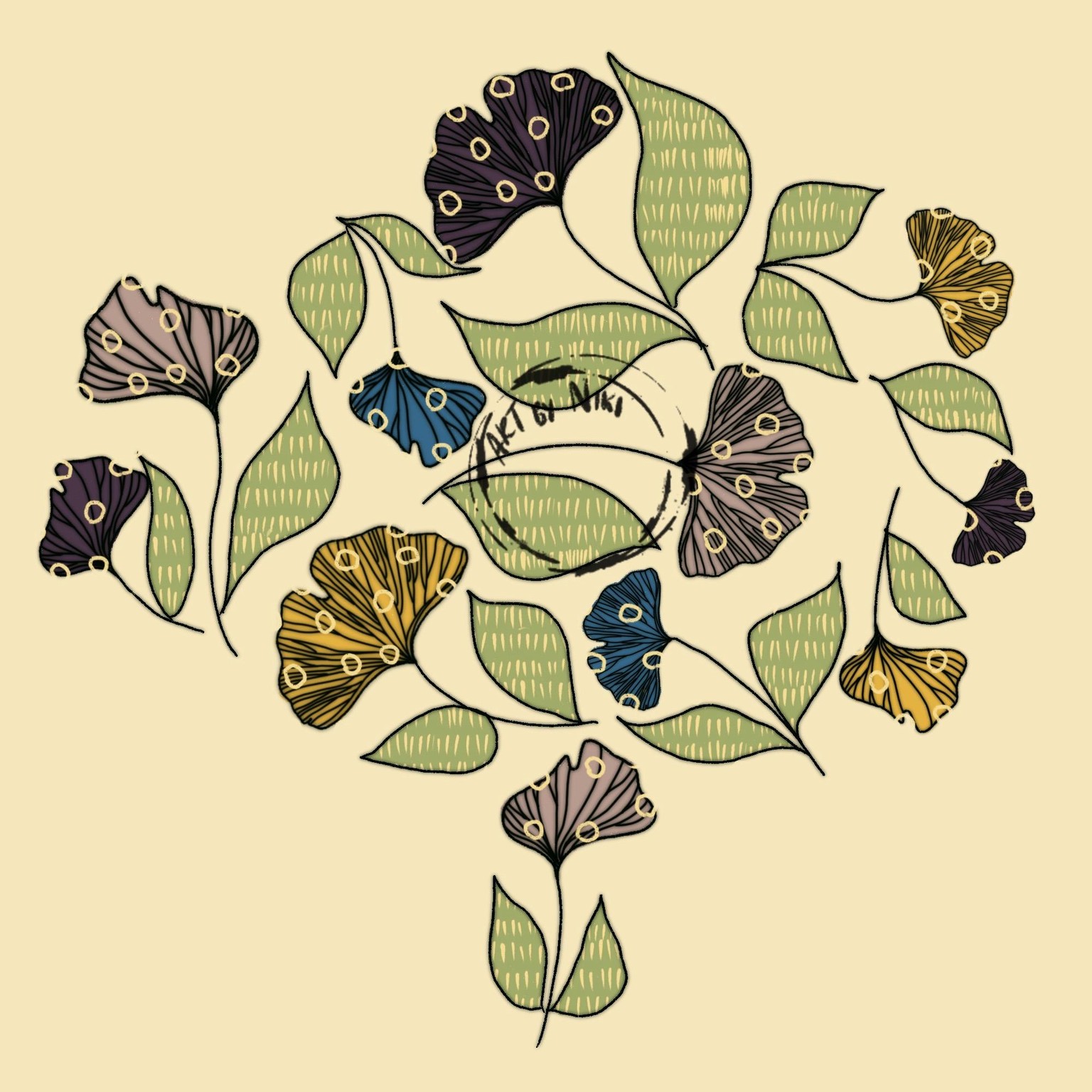 Floral pattern in Procreate - image 3 - student project