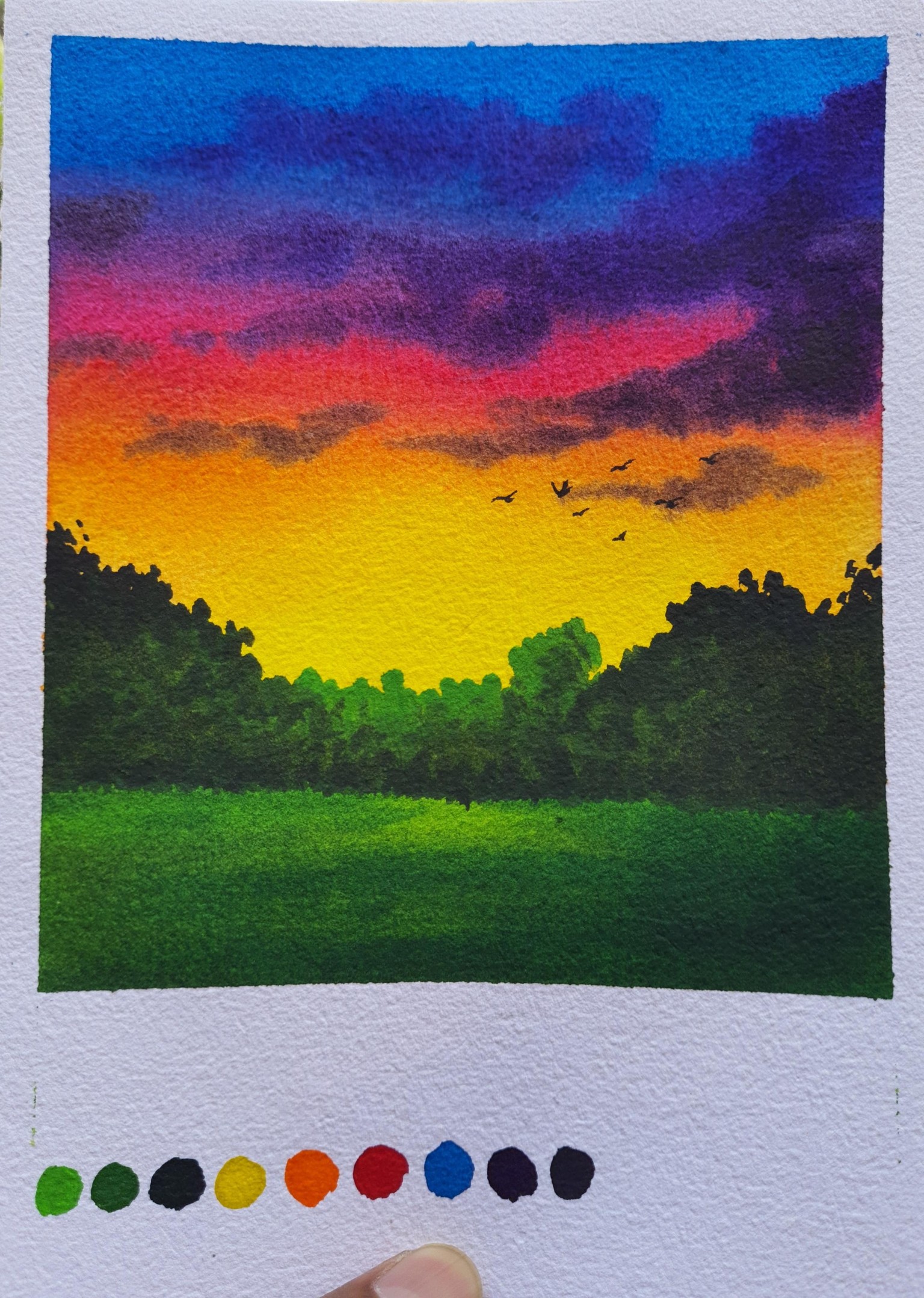 30 Days of Mini Watercolor Landscapes. .. !!! - image 11 - student project