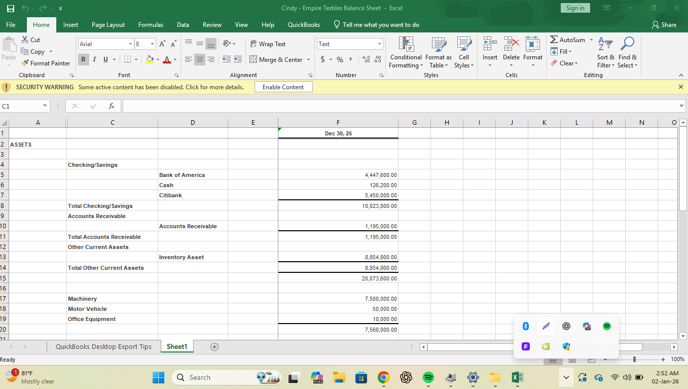 Halimatu Sadiya Abdullai's QuickBooks Project - image 19 - student project