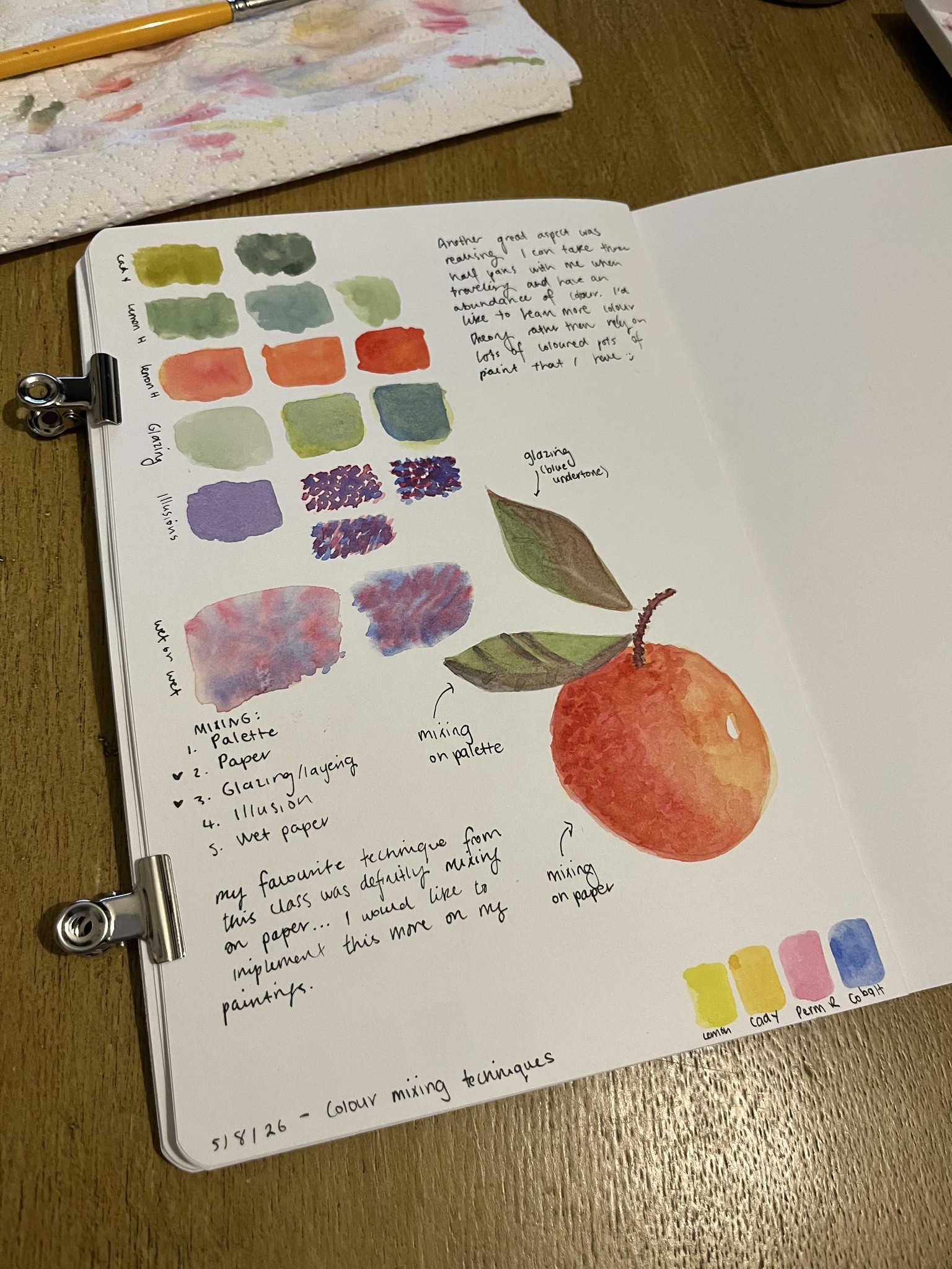 Colour Mixing Sketchbook Study - image 1 - student project
