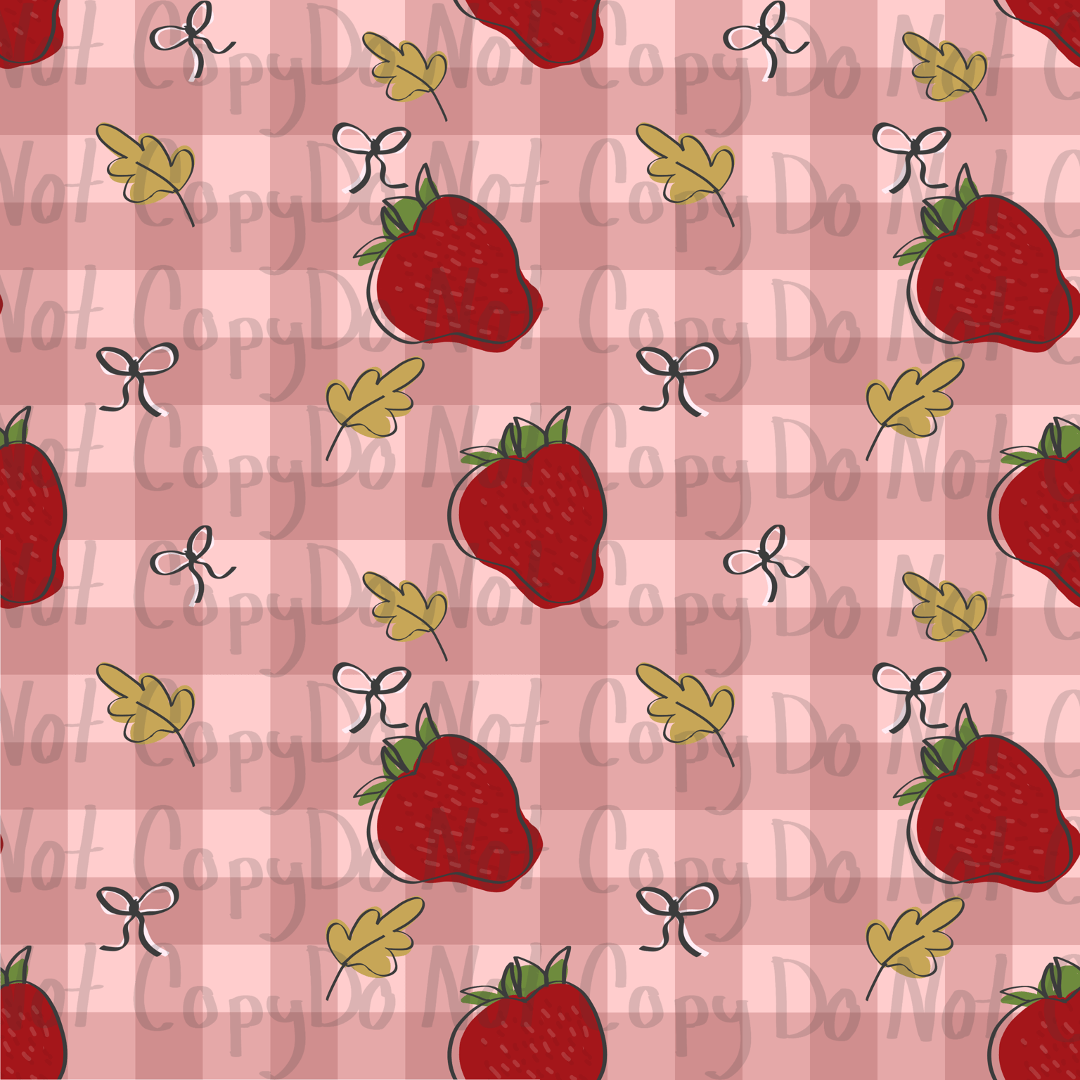 My strawberry seamless pattern - image 1 - student project