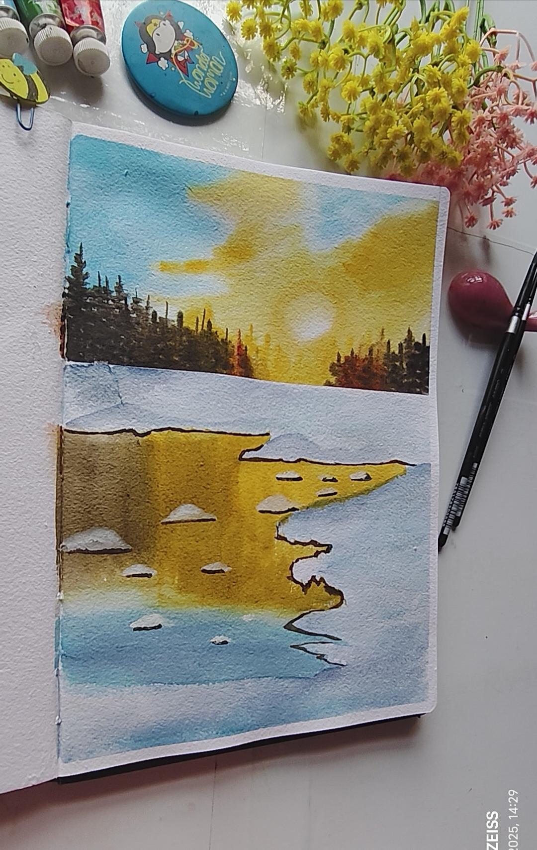 Winter reflection art - image 3 - student project