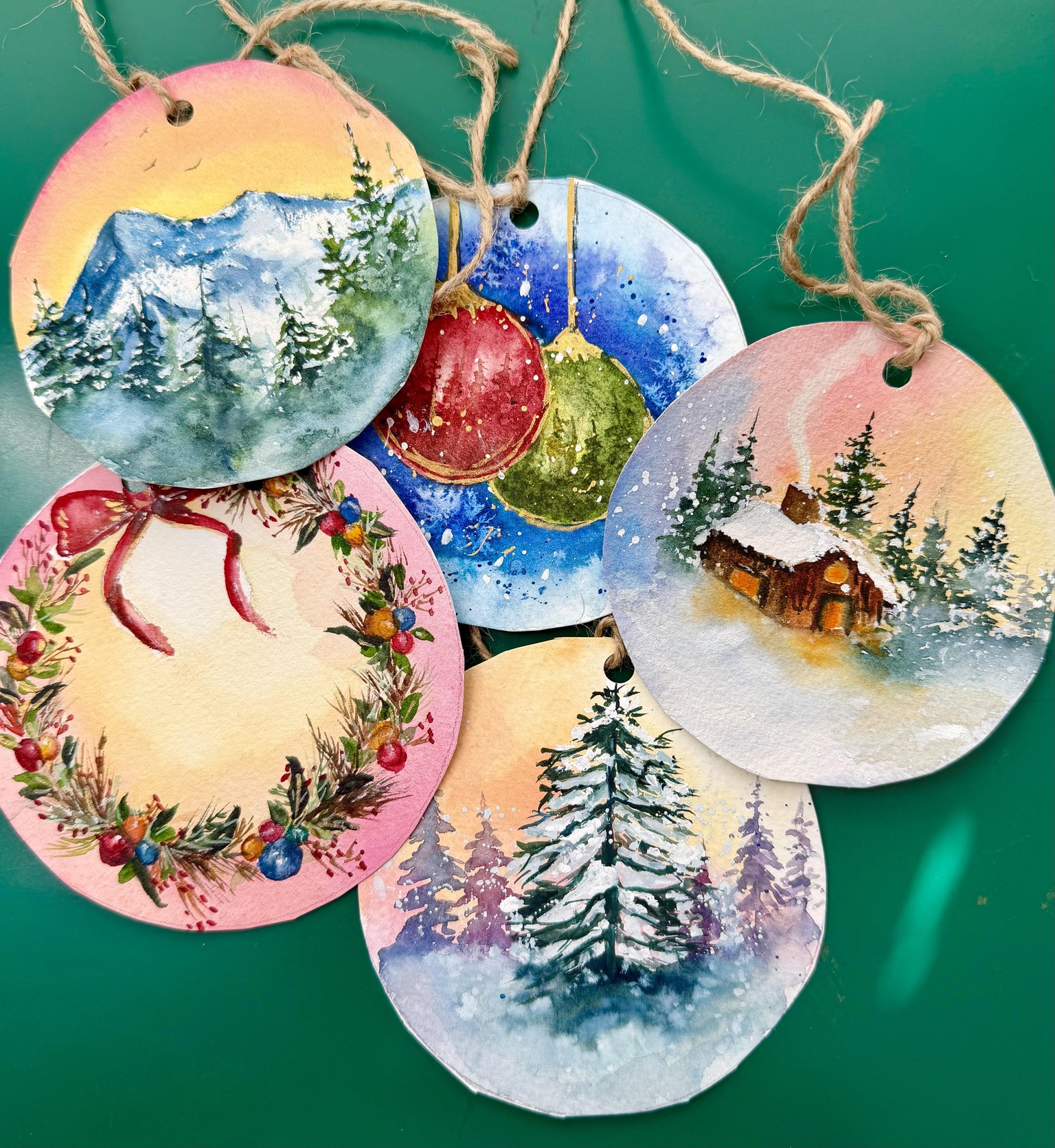 Watercolor Ornaments - image 9 - student project