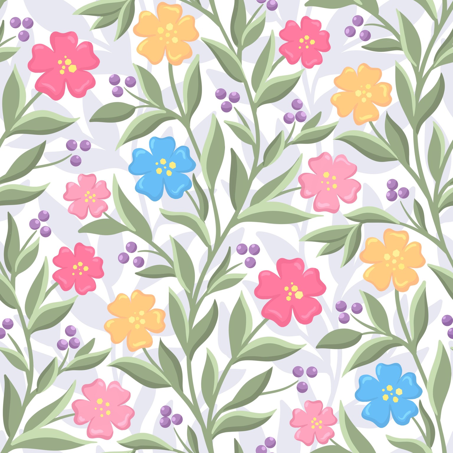 Seamless Floral Pattern - image 3 - student project