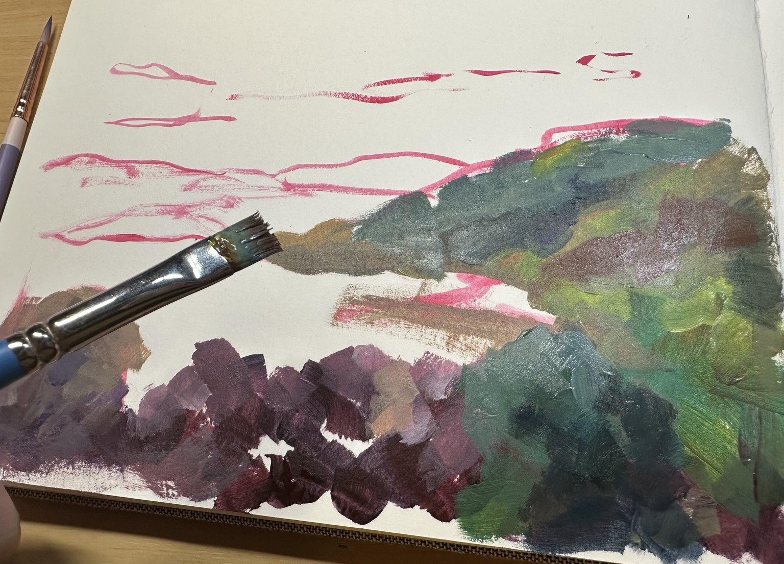 St. John Beach Scene in Acrylic - image 3 - student project